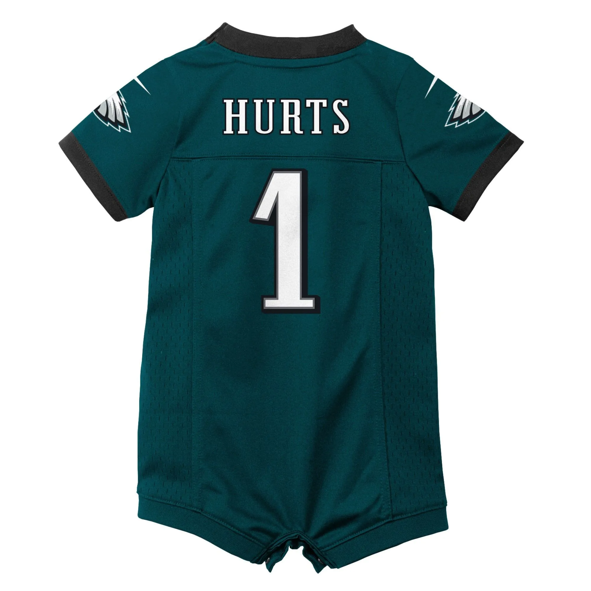 Jalen Hurts Philadelphia Eagles  Newborn & Infant Game Romper Jersey - Midnight Green