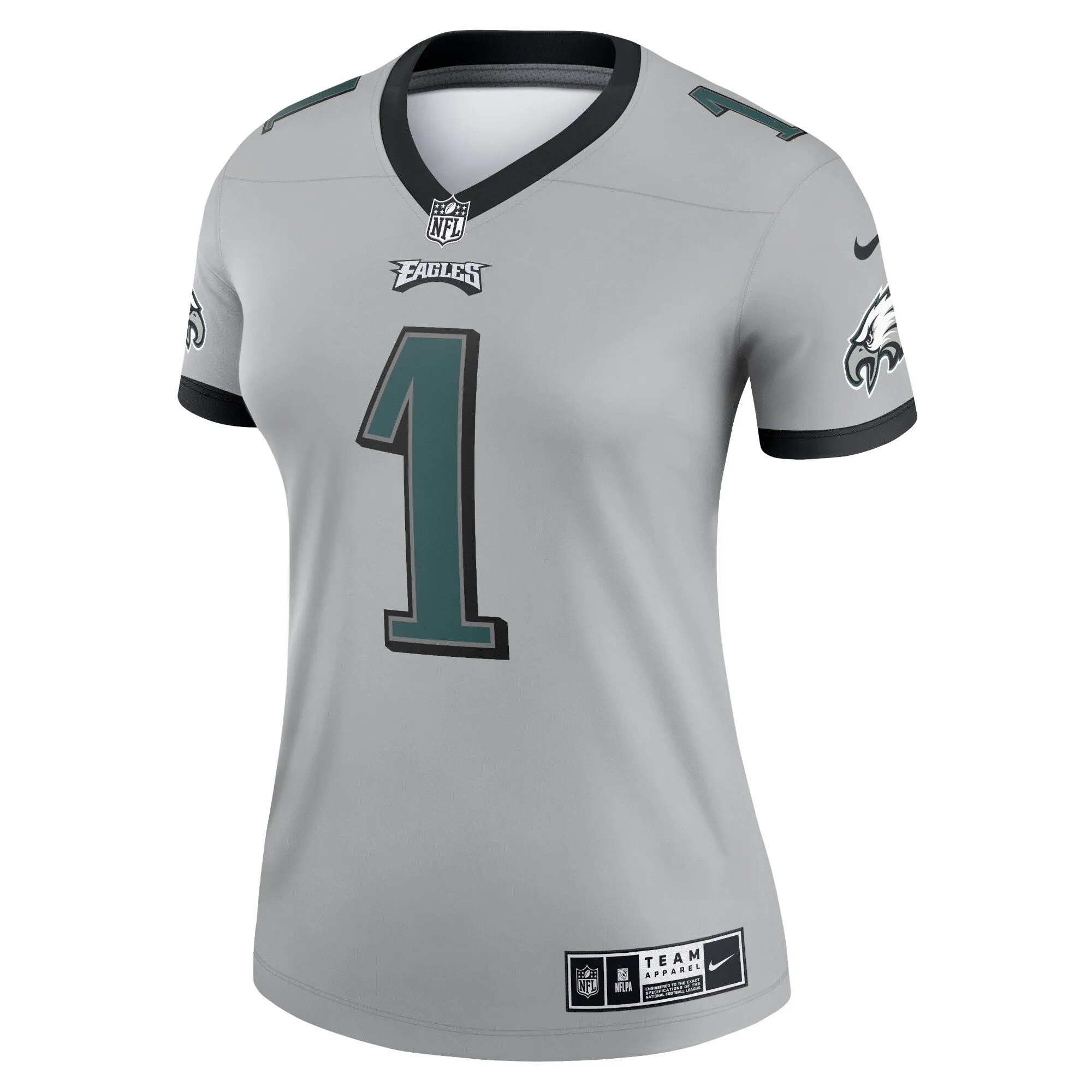 Jalen Hurts Philadelphia Eagles  Women's Inverted Legend Jersey - Silver