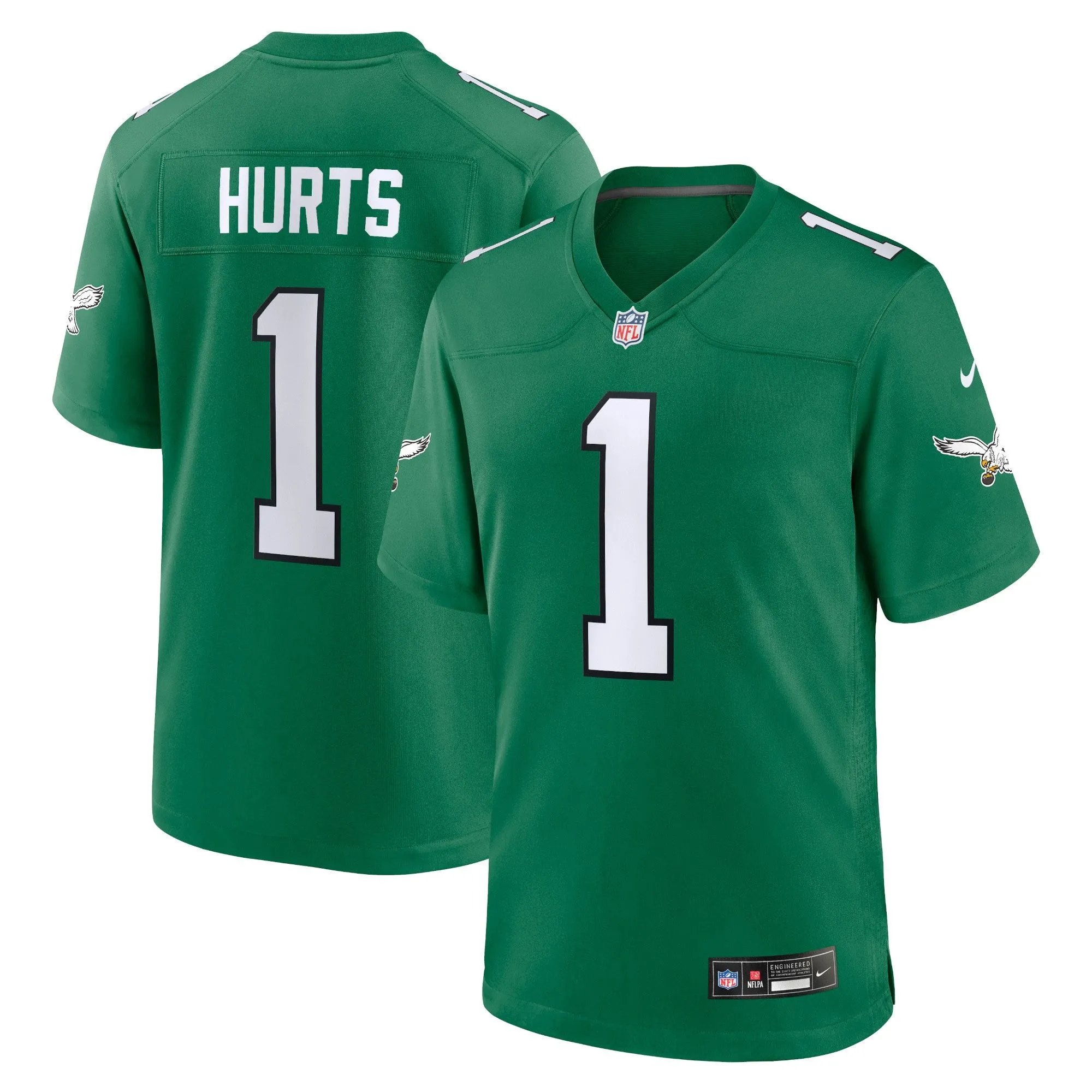 Jalen Hurts Philadelphia Eagles  Youth Game Jersey - Kelly Green