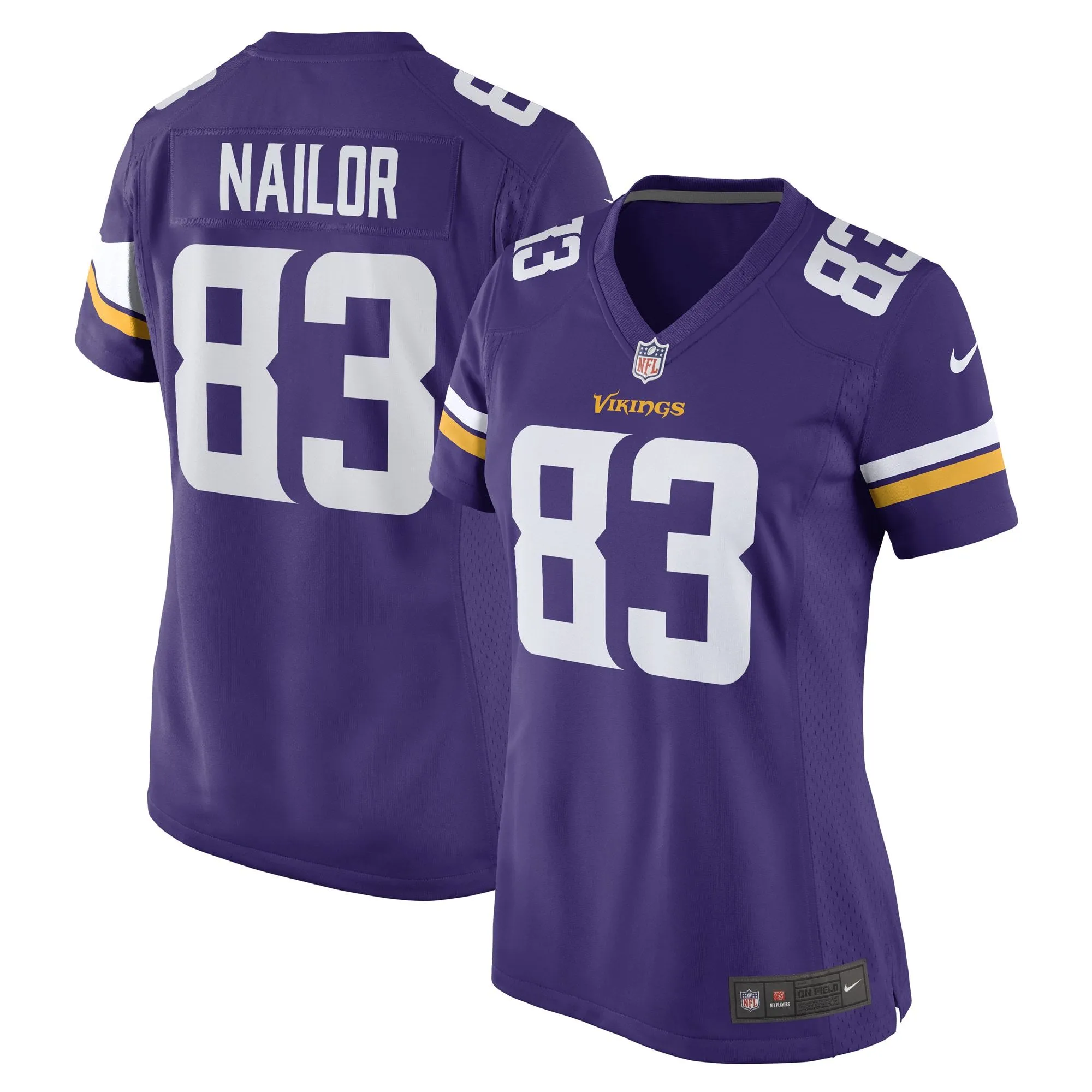 Jalen Nailor Minnesota Vikings  Women's Game Player Jersey - Purple