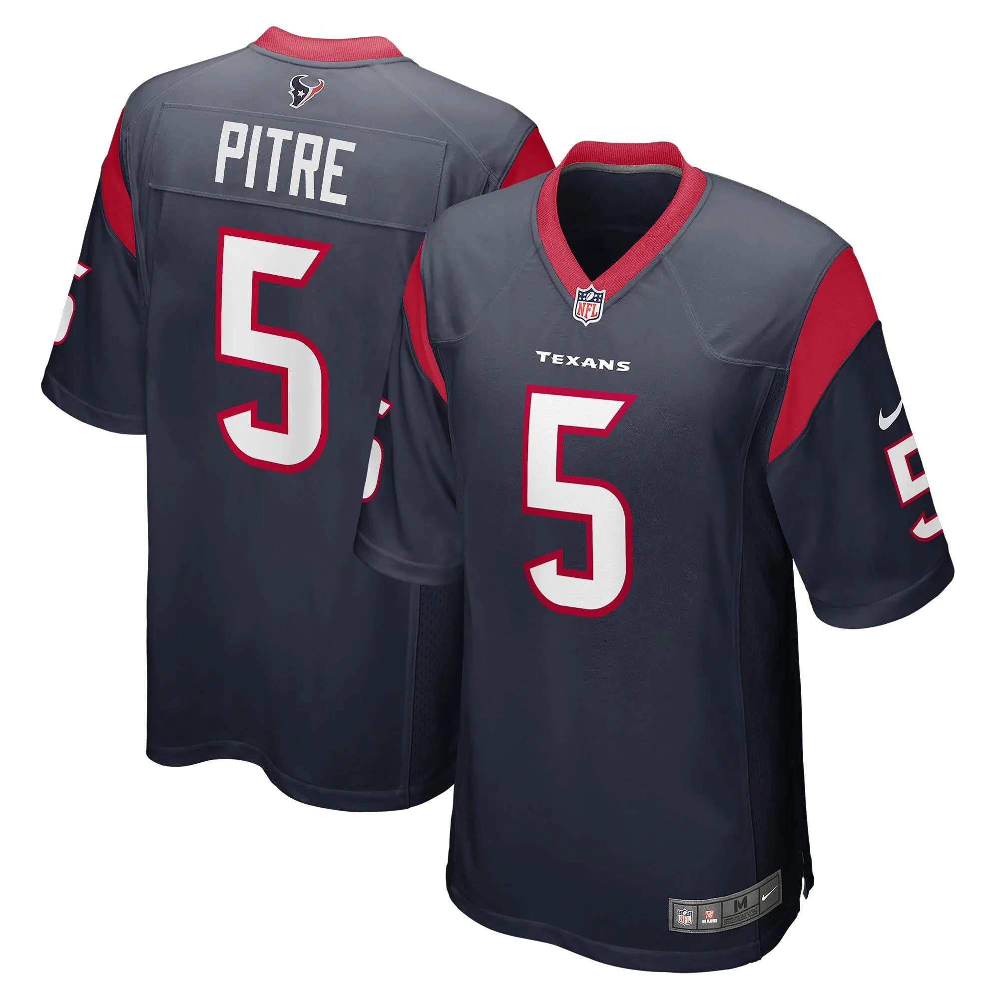 Jalen Pitre Houston Texans  Game Player Jersey - Navy