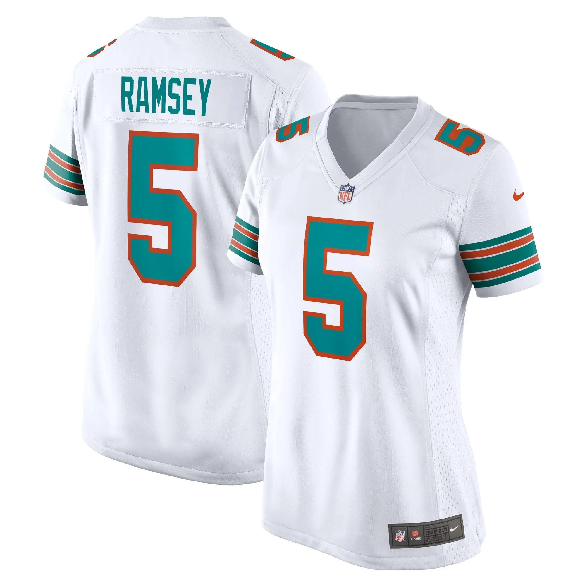 Jalen Ramsey Miami Dolphins  Women's Alternate Game Jersey - White