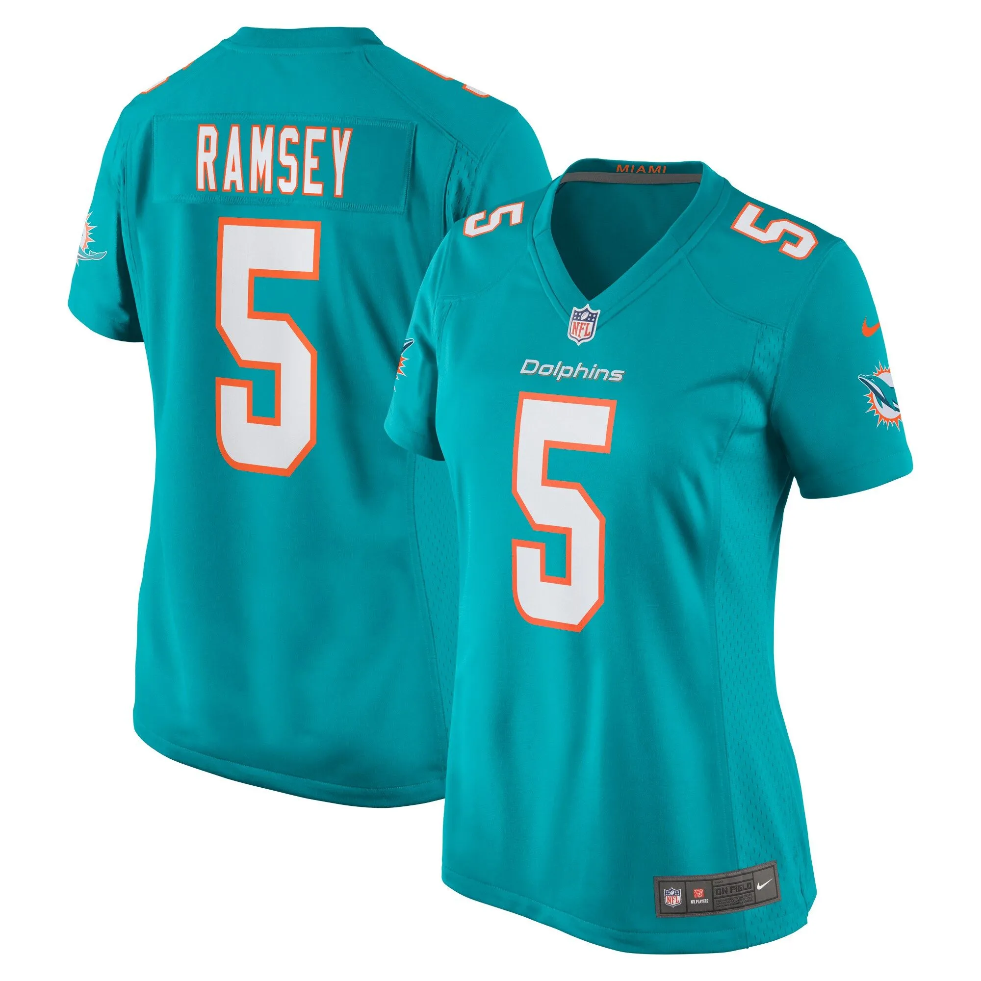 Jalen Ramsey Miami Dolphins  Women's Player Jersey - Aqua