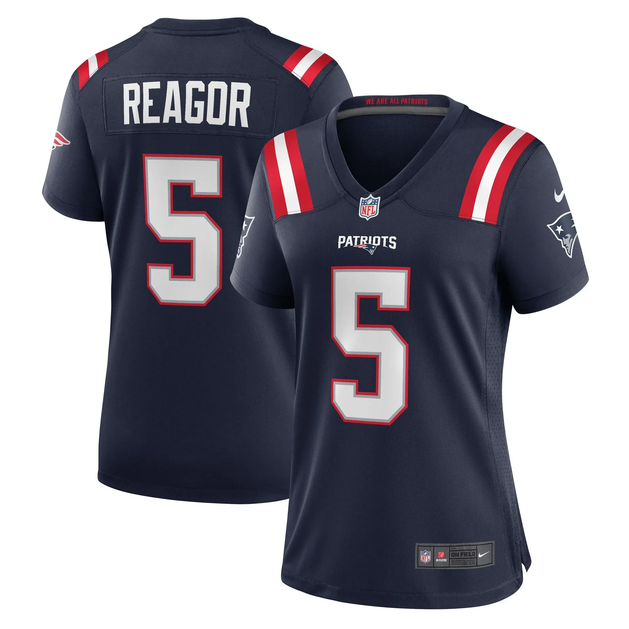 Jalen Reagor New England Patriots  Women's Team Game Jersey -  Navy