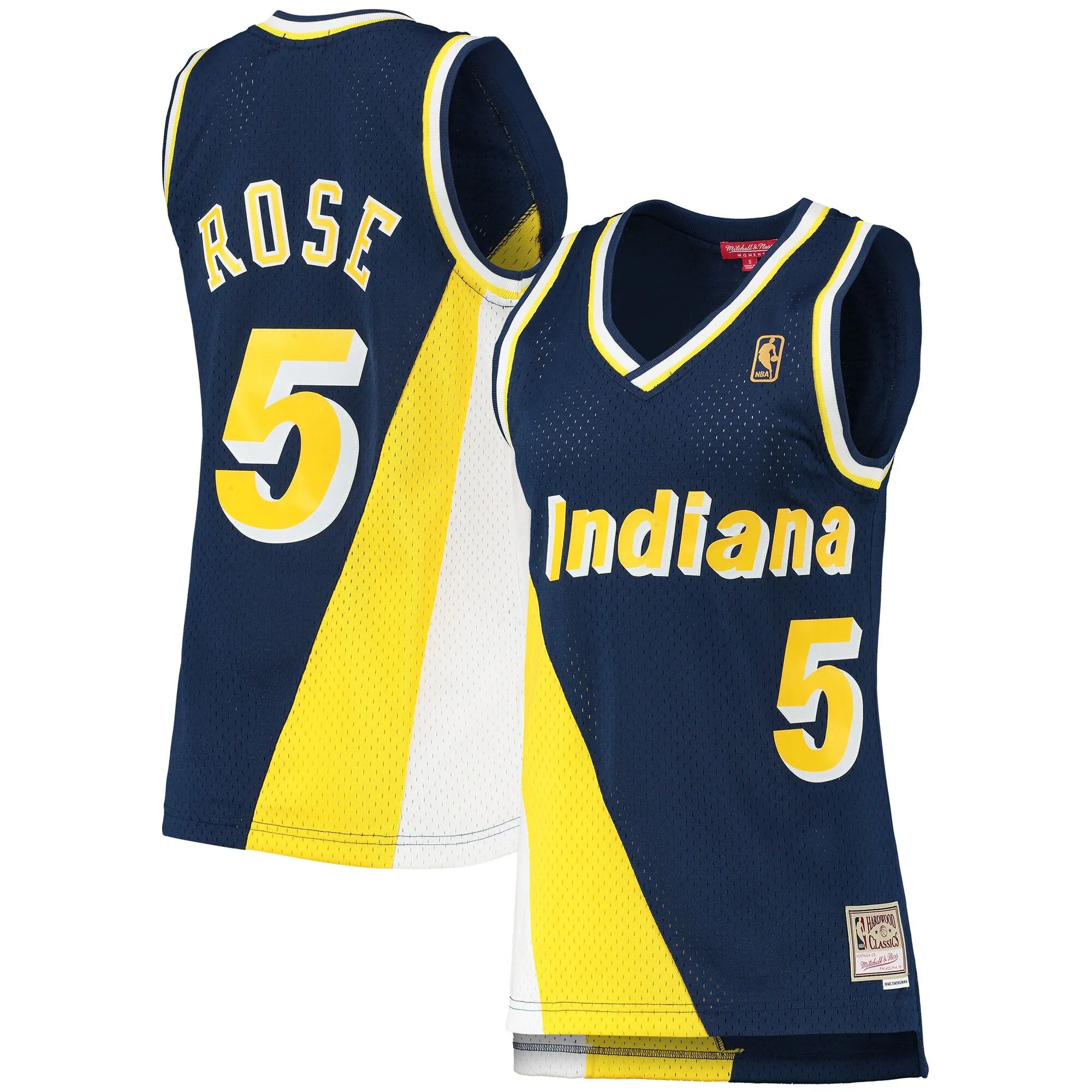 Jalen Rose Indiana Pacers Mitchell & Ness Women's 1996/97 Hardwood Classics Swingman Jersey - Navy