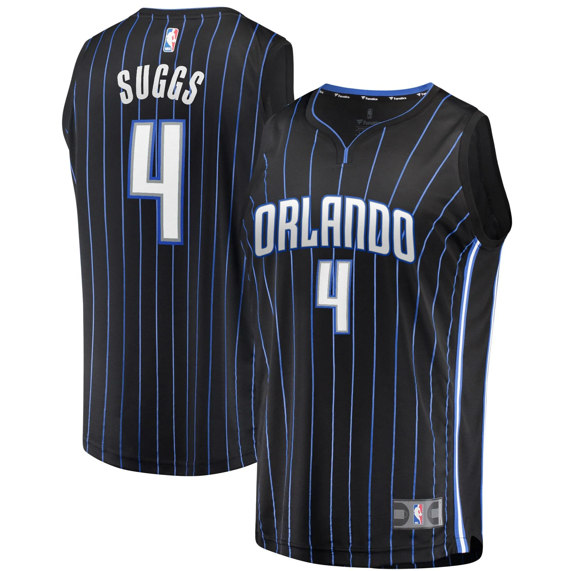 Jalen Suggs Orlando Magic Fanatics Branded Fast Break Replica Jersey Black - Icon Edition