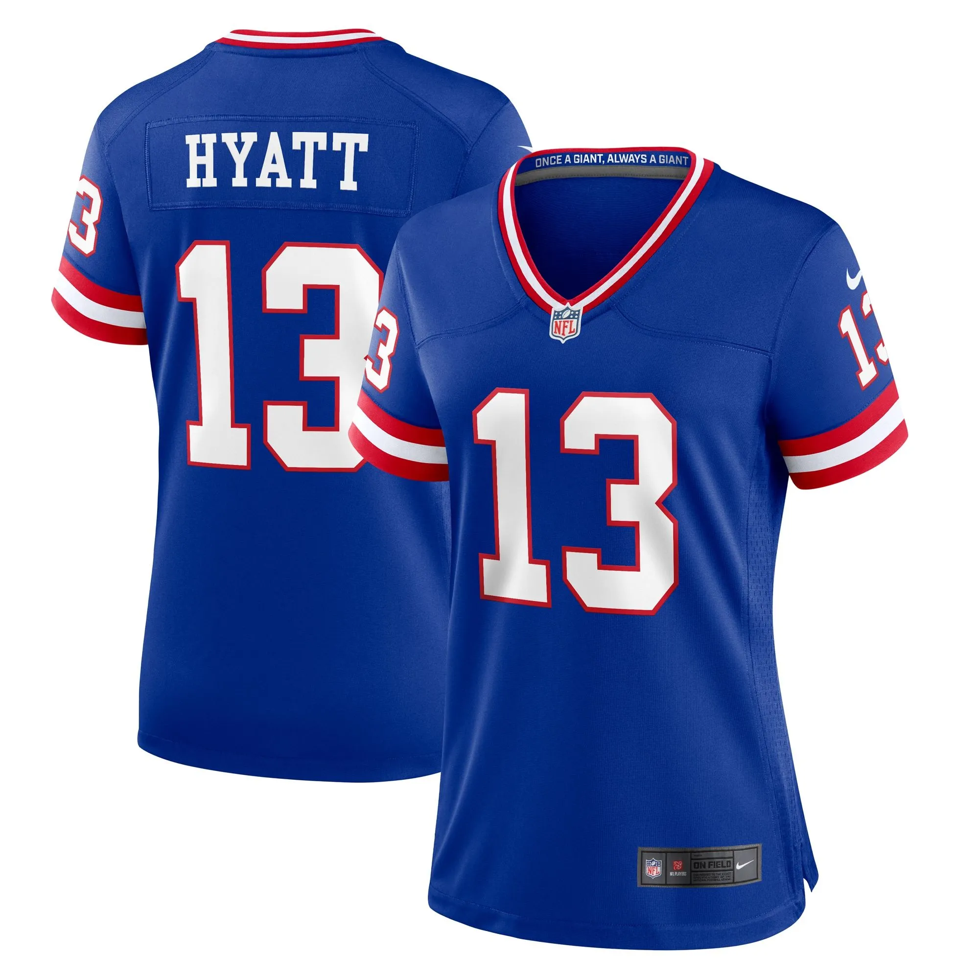 Jalin Hyatt New York Giants  Women's Team Game Jersey -  Royal