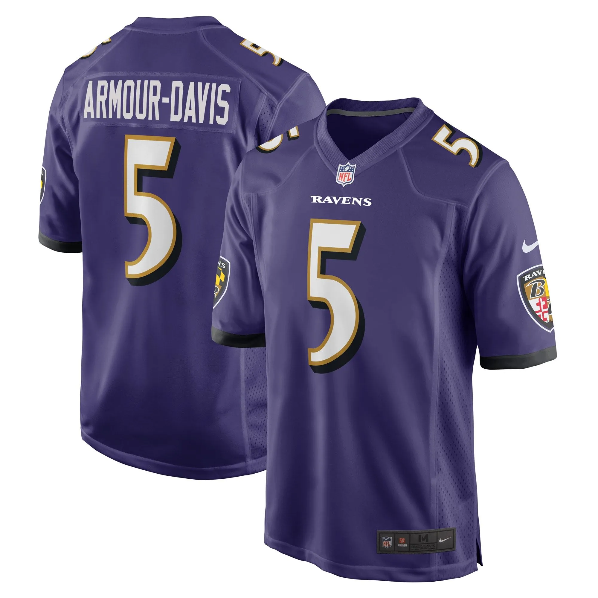 Jalyn Armour-Davis Baltimore Ravens  Game Player Jersey - Purple