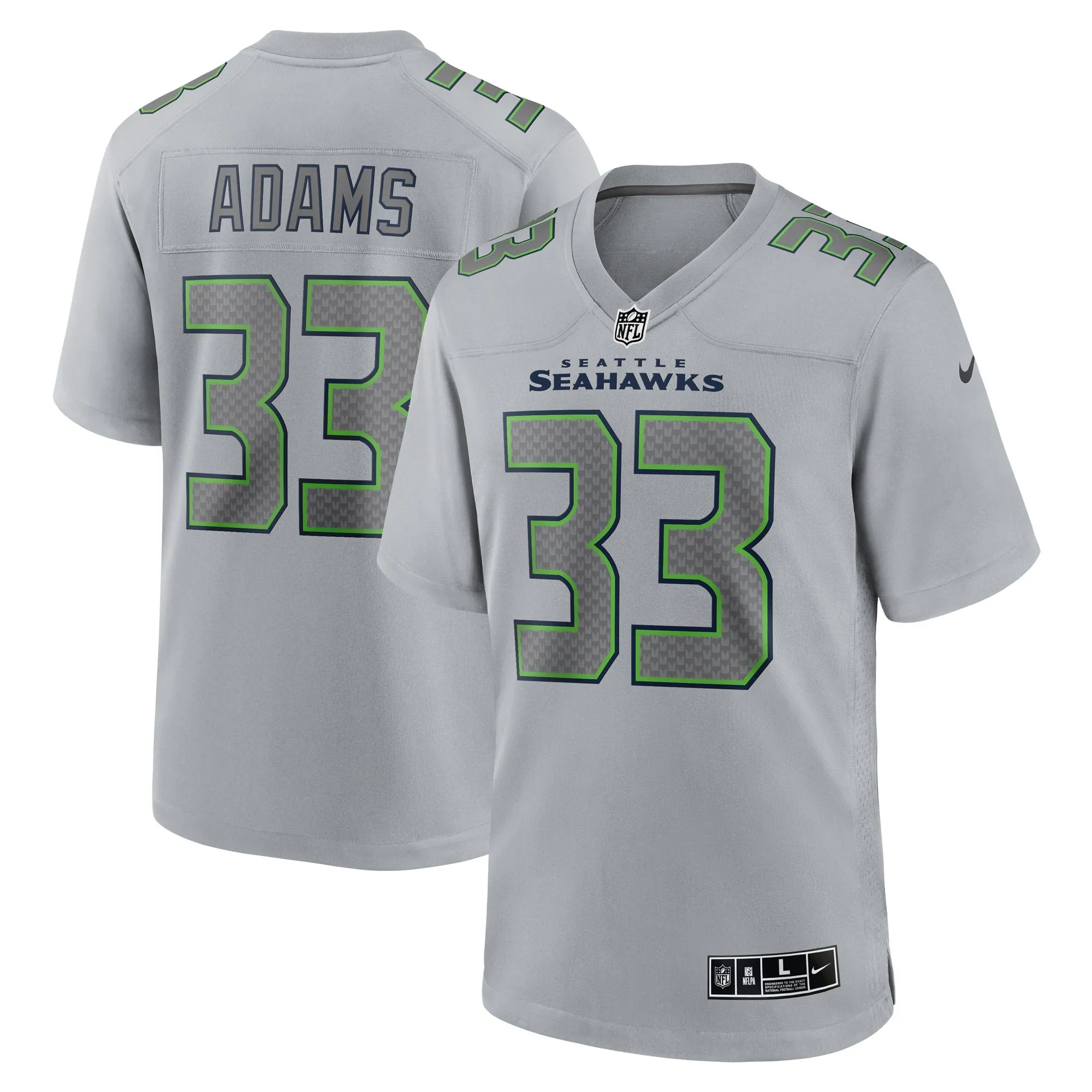 Jamal Adams Seattle Seahawks  Atmosphere Fashion Game Jersey - Gray