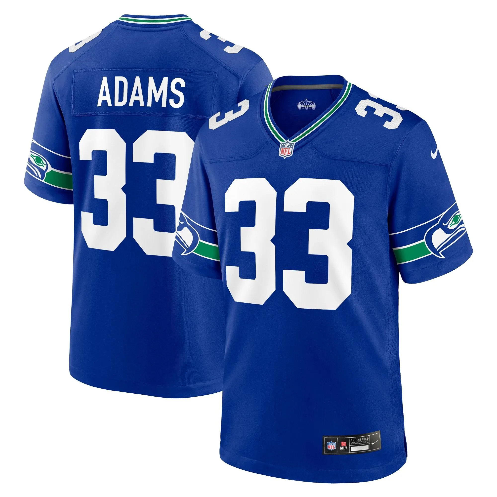 Jamal Adams Seattle Seahawks  Throwback Player Game Jersey - Royal