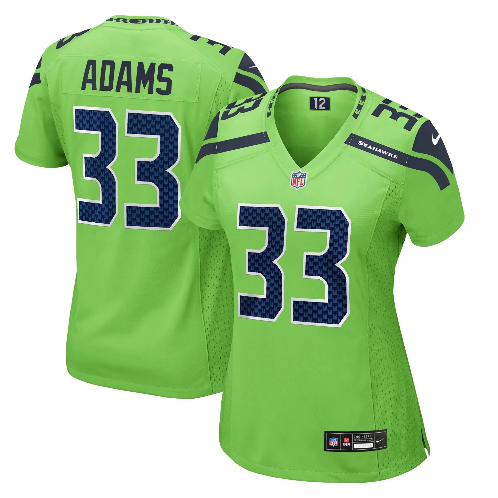 Jamal Adams Seattle Seahawks  Women's  Game Jersey - Neon Green