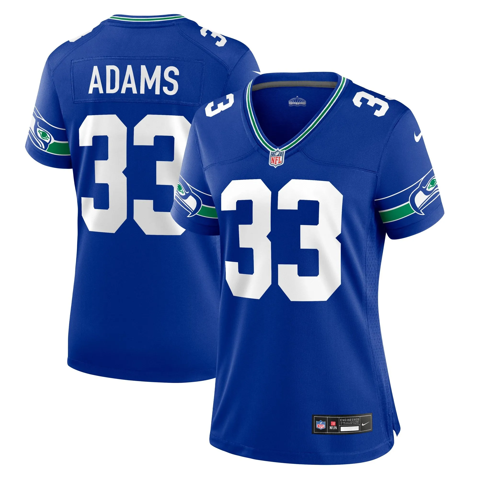 Jamal Adams Seattle Seahawks  Women's Throwback Player Game Jersey - Royal