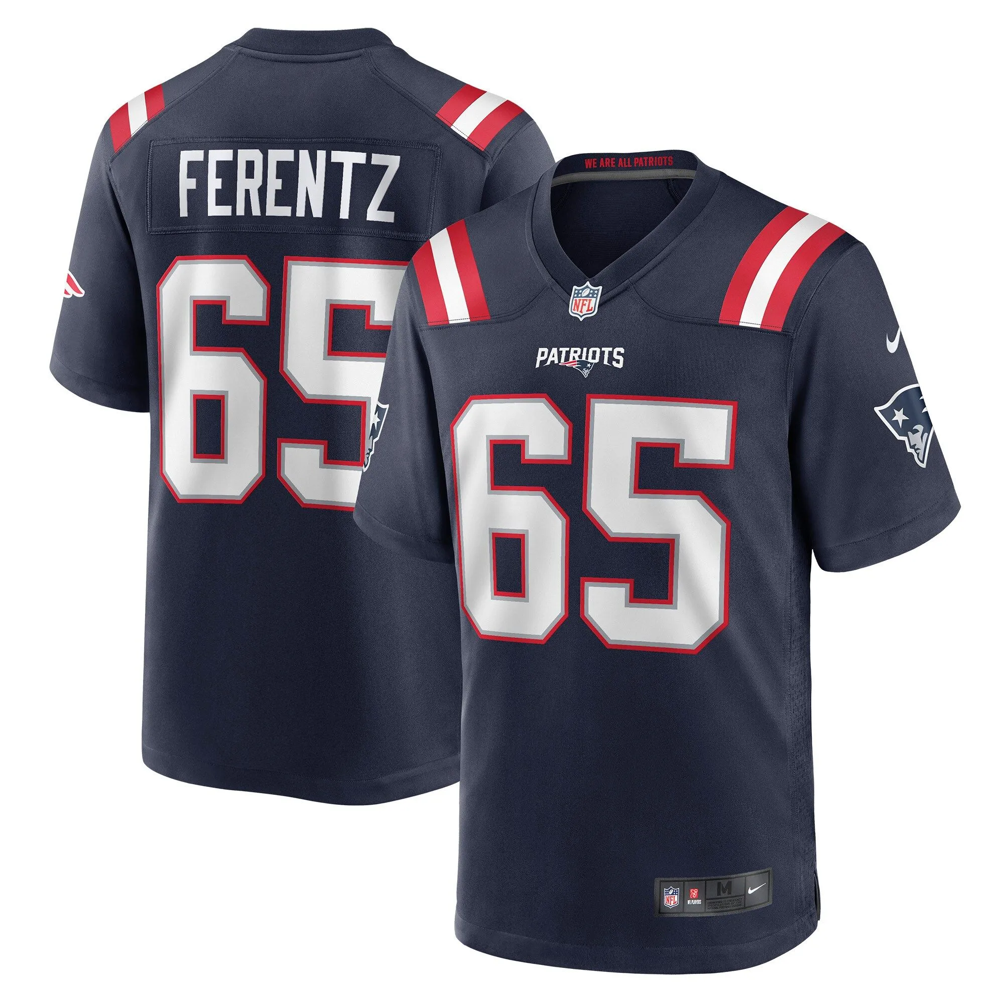 James Ferentz New England Patriots  Game Jersey - Navy