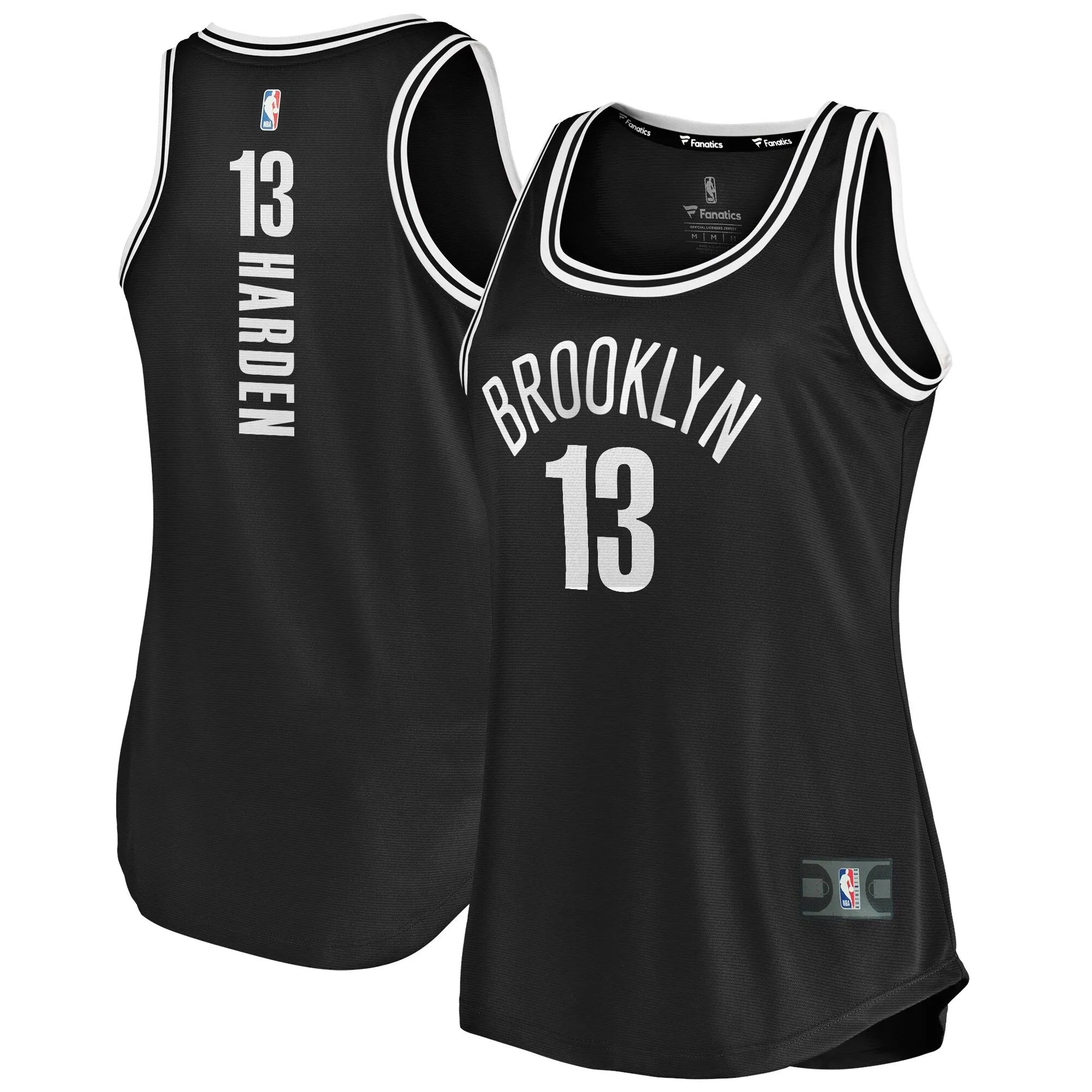 James Harden Brooklyn Nets Fanatics Branded Women's Fast Break Tank Jersey - Icon Edition - Black