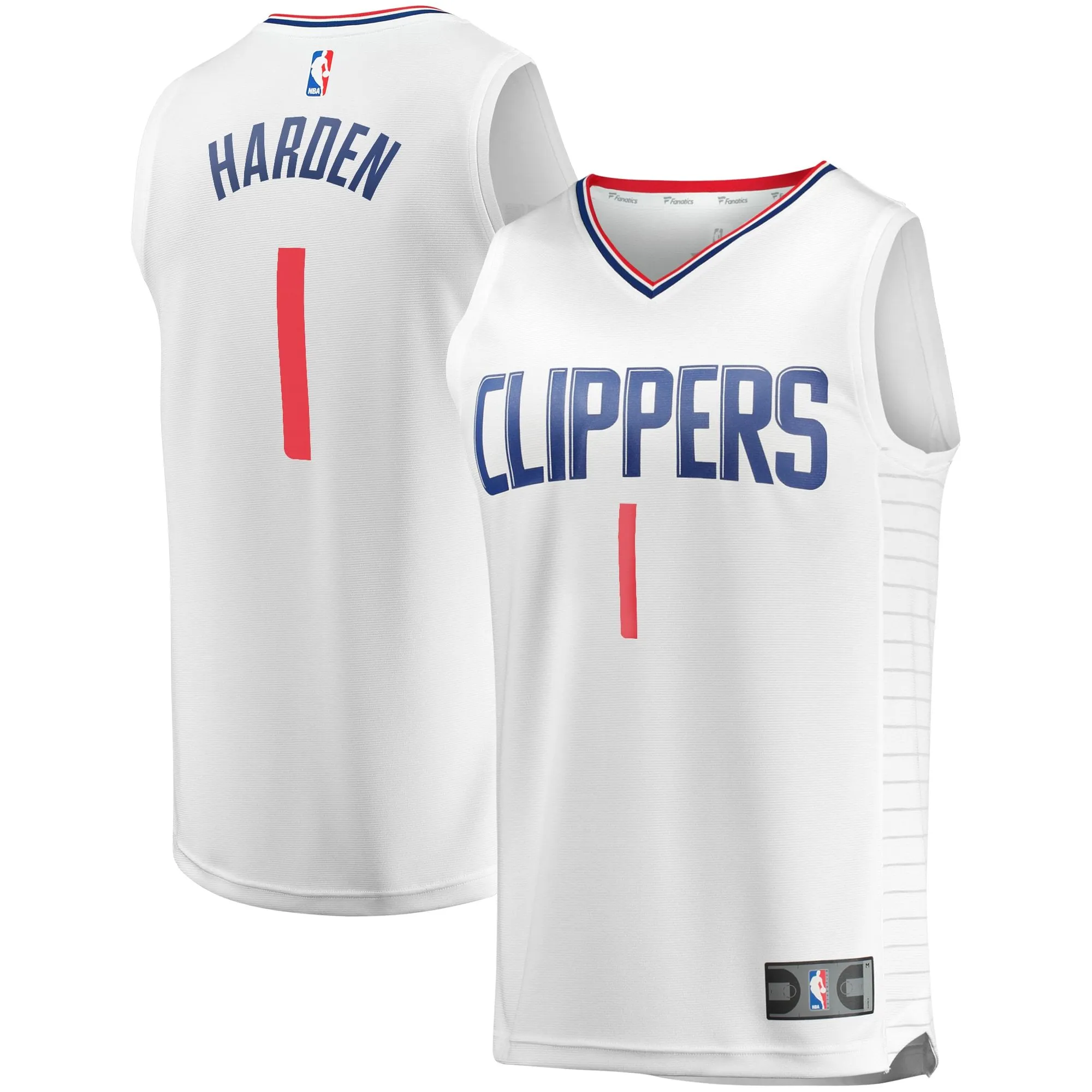 James Harden LA Clippers Fanatics Branded Fast Break Player Jersey - Association Edition - White