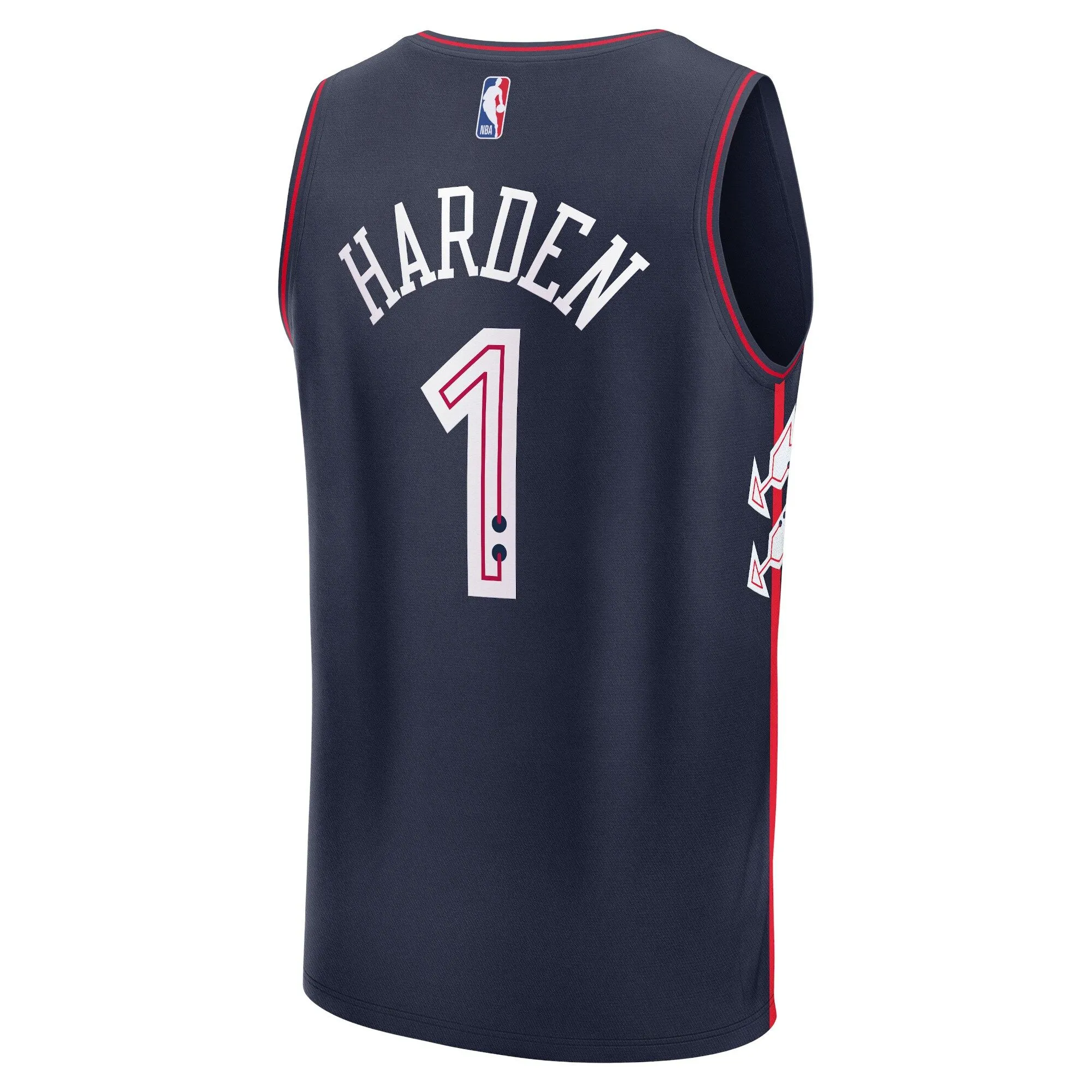 James Harden Philadelphia 76ers Fanatics Branded Fast Break Jersey - Navy - City Edition