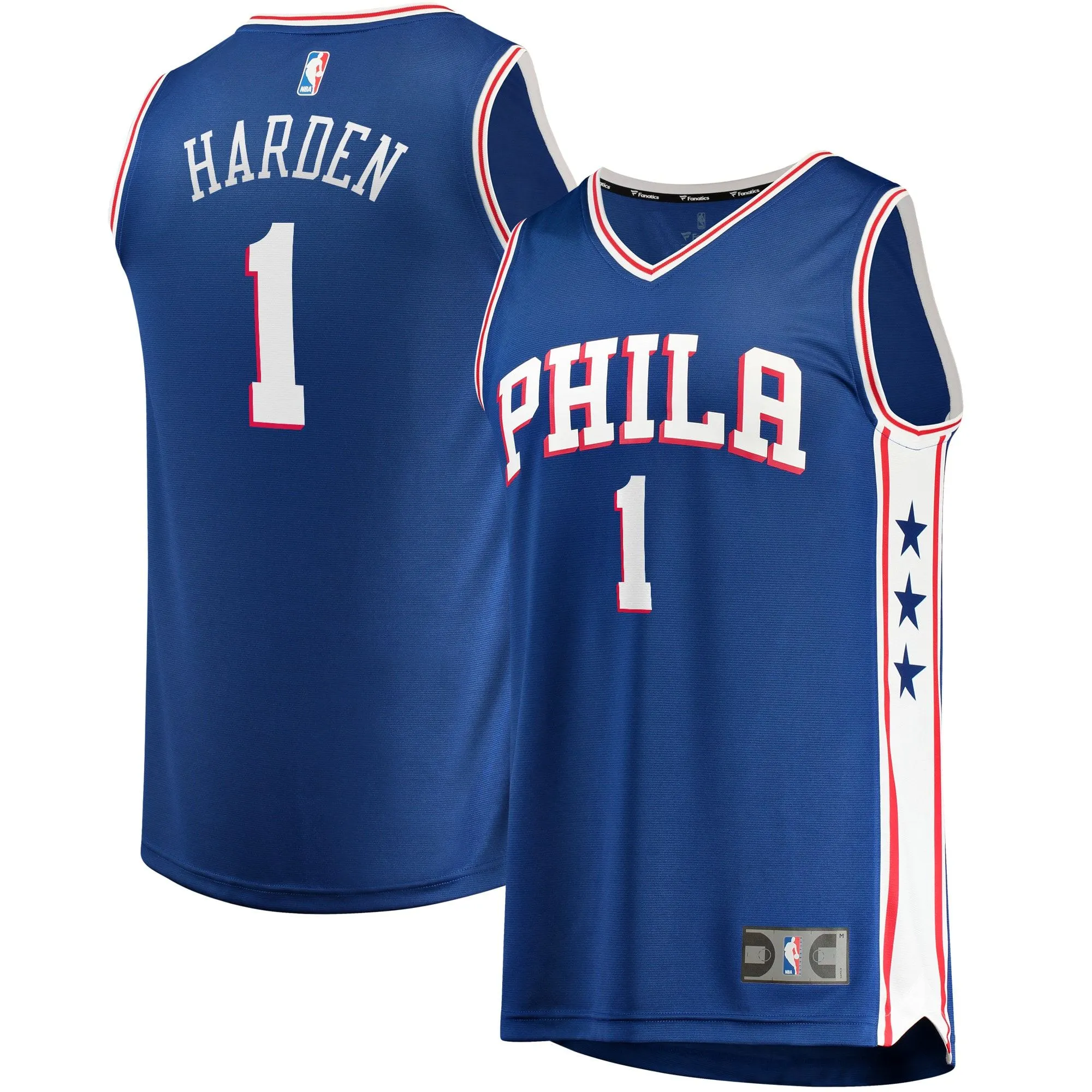 James Harden Philadelphia 76ers Fanatics Branded Fast Break Replica Jersey - Icon Edition - Royal