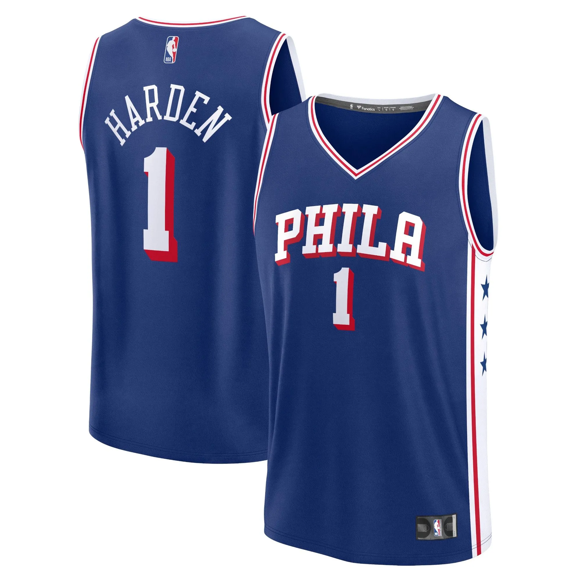 James Harden Philadelphia 76ers Fanatics Branded Fast Break Replica Jersey - Icon Edition - Royal