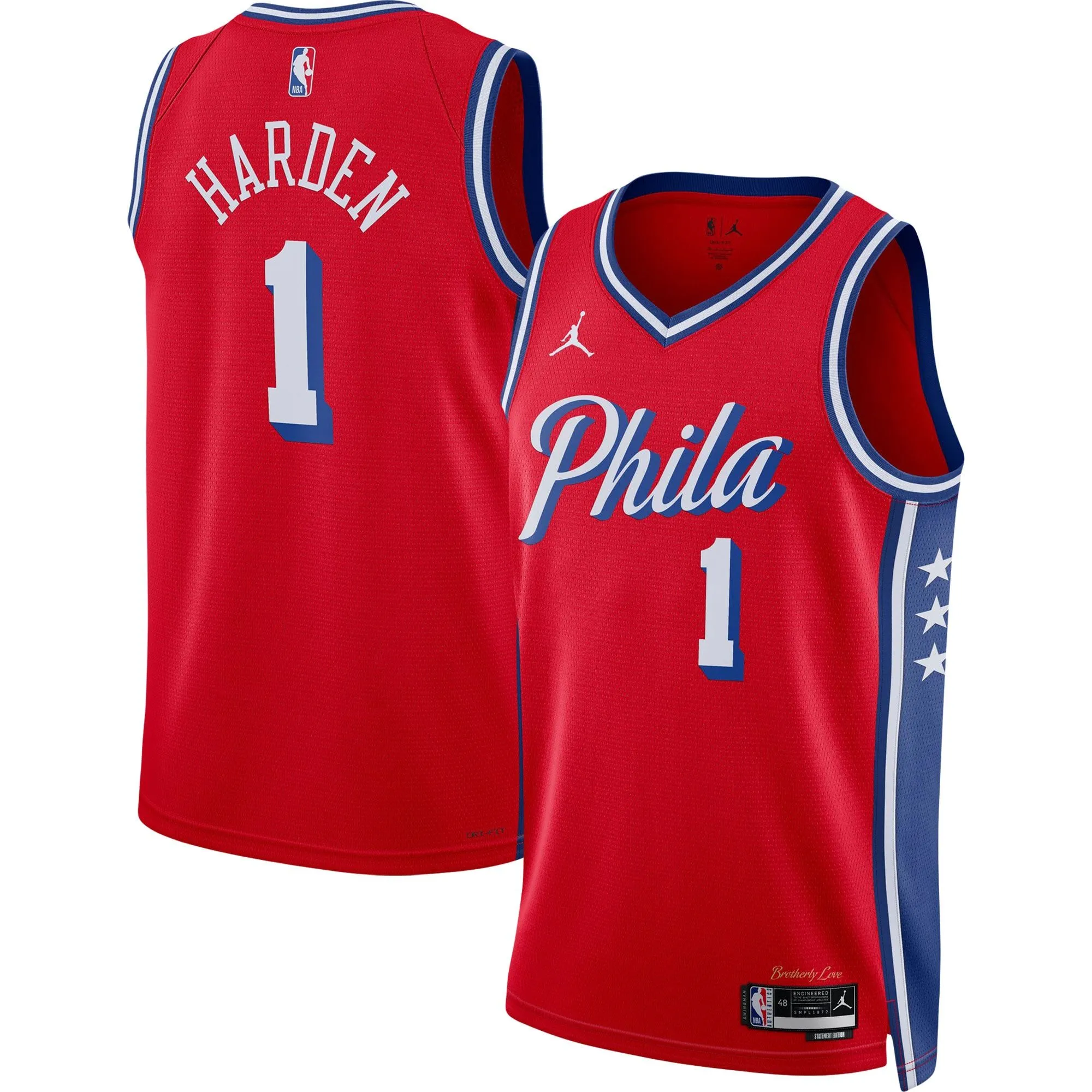 James Harden Philadelphia 76ers Jordan Brand Unisex Swingman Jersey - Statement Edition - Red