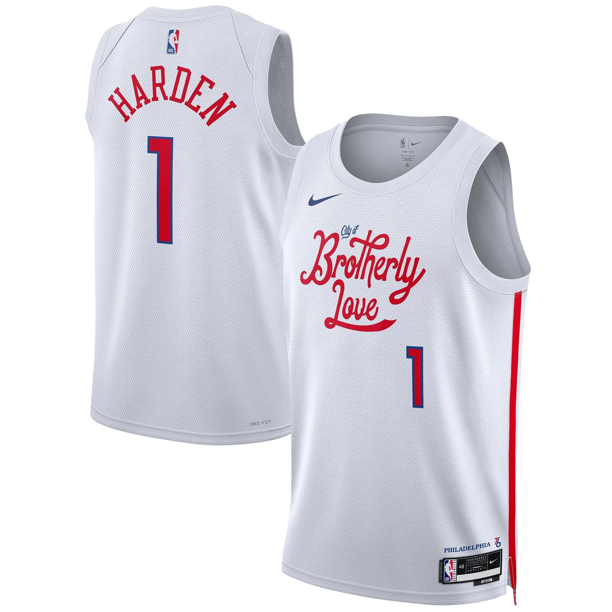 James Harden Philadelphia 76ers  Unisex 2022/23 Swingman Jersey - City Edition - White