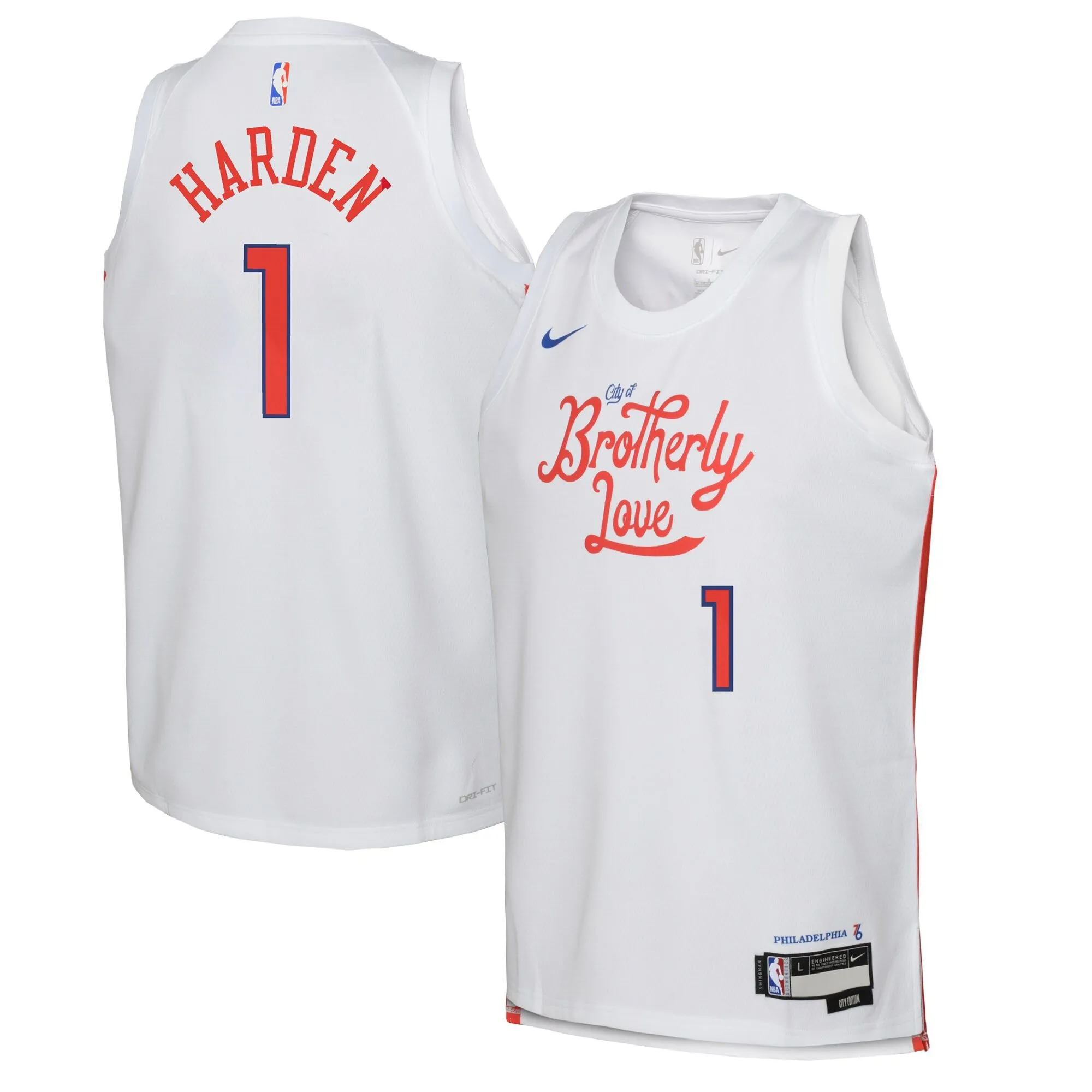 James Harden Philadelphia 76ers  Youth 2022/23 Swingman Jersey - City Edition - White