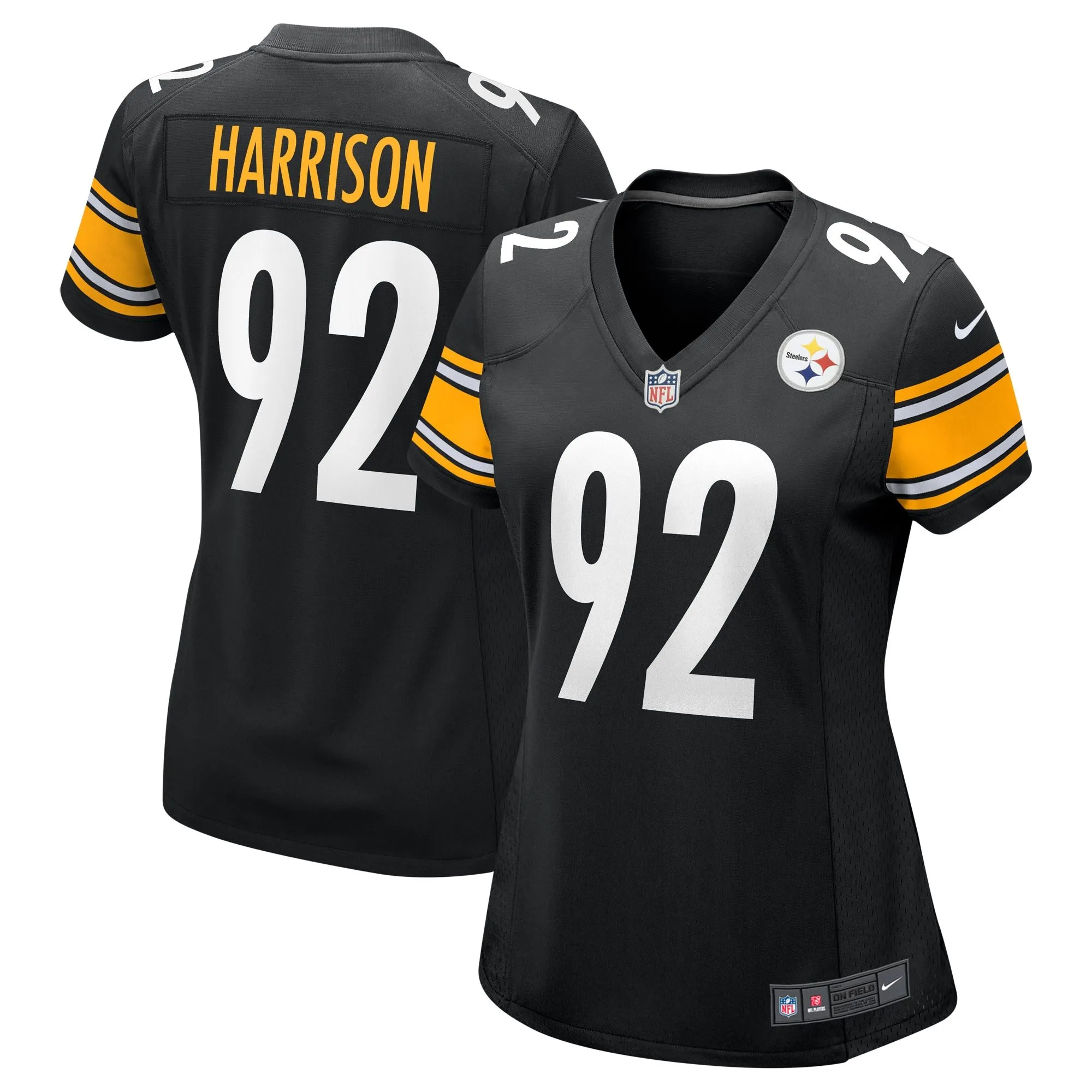 James Harrison Pittsburgh Steelers  Women's Retired Game Jersey - Black