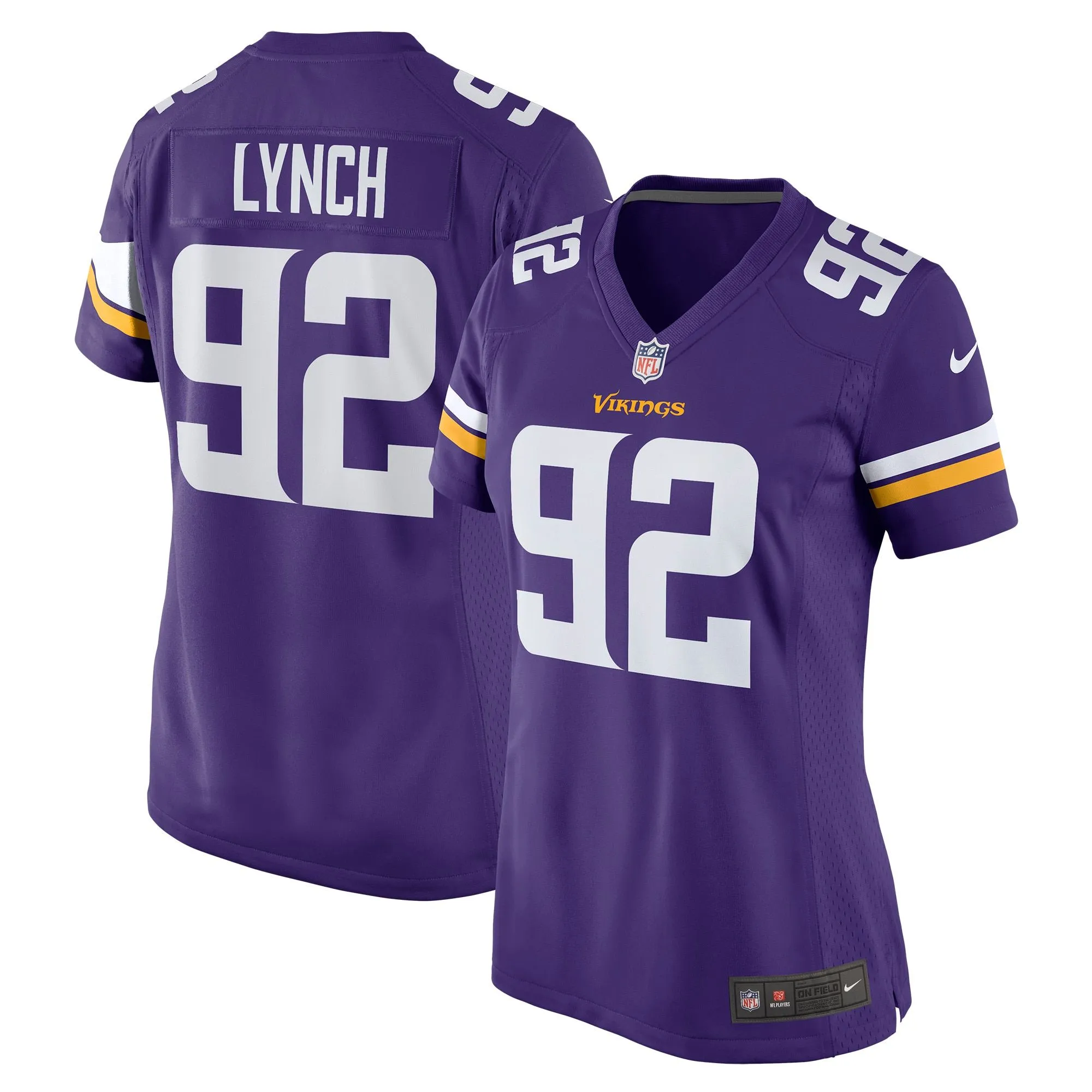 James Lynch Minnesota Vikings  Women's Game Player Jersey - Purple