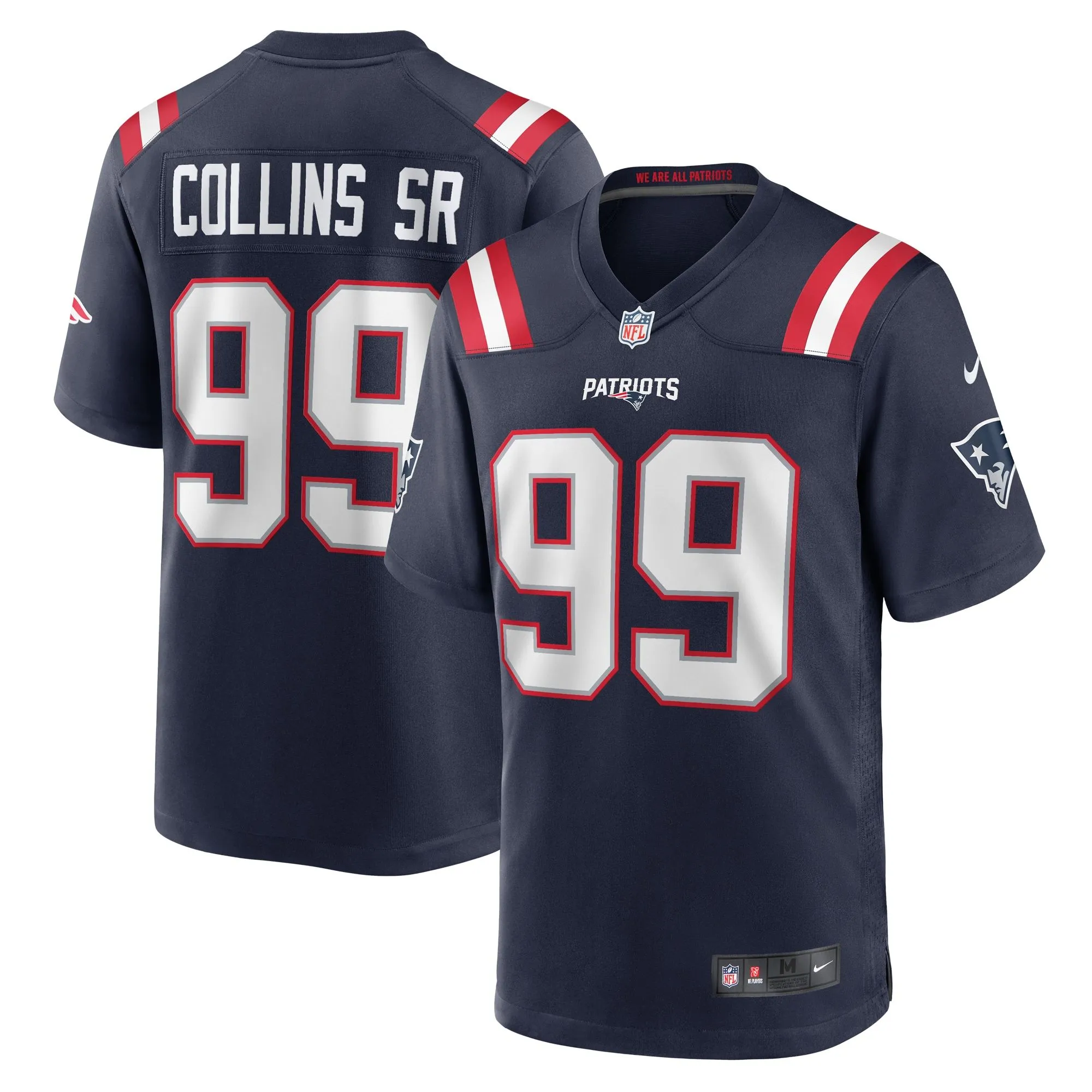 Jamie Collins Sr. New England Patriots  Home Game Player Jersey - Navy