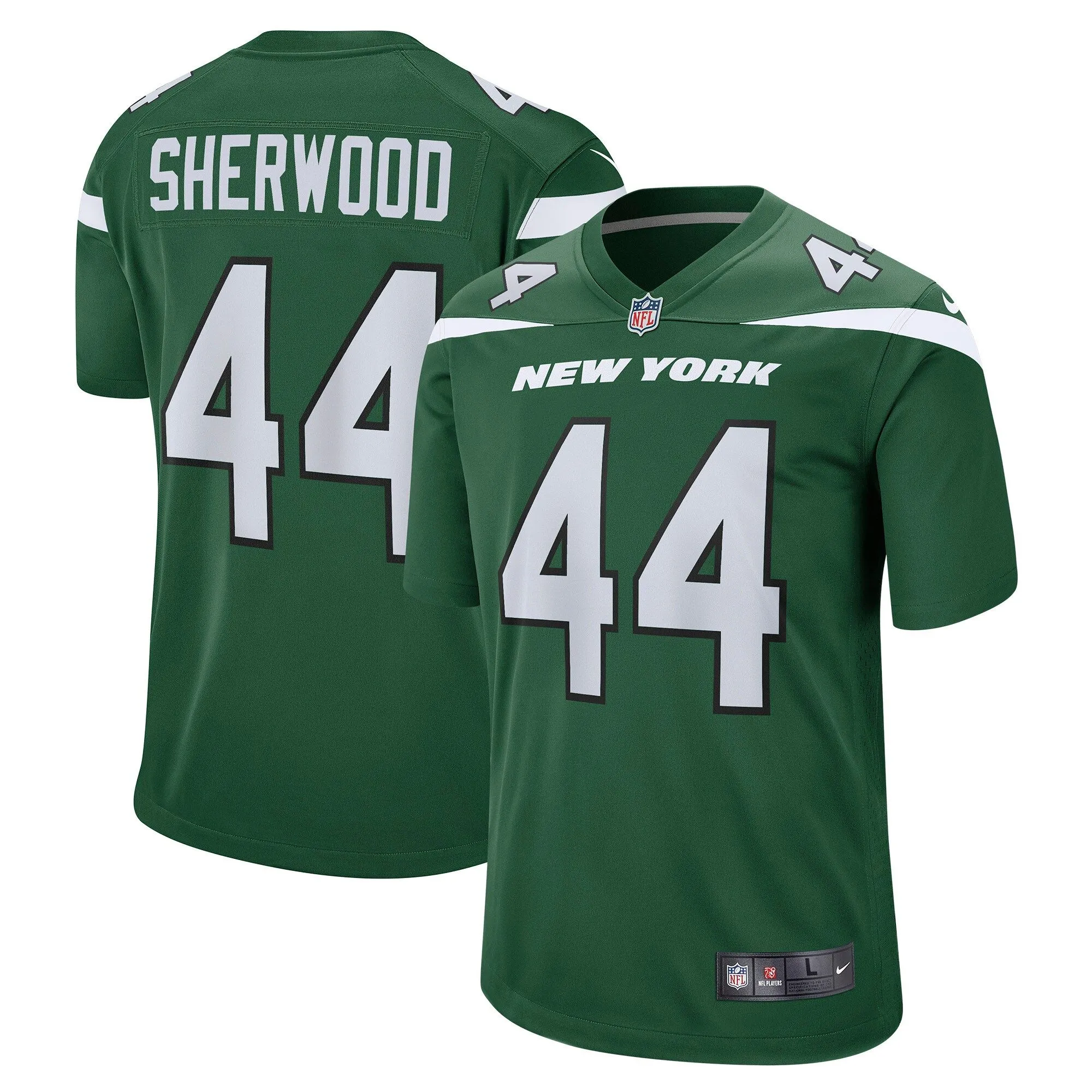 Jamien Sherwood New York Jets  Game Jersey - Gotham Green