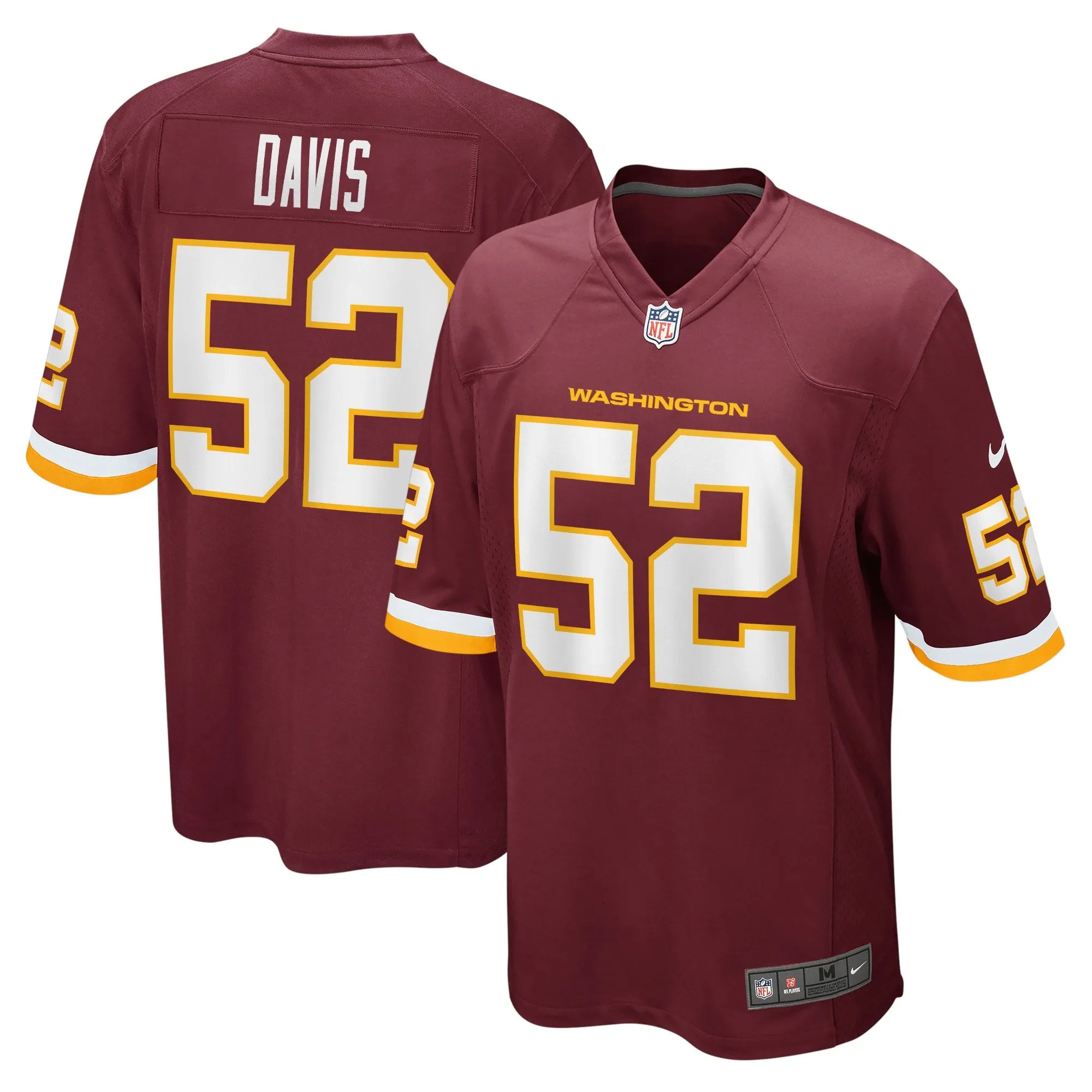 Jamin Davis Washington Football Team  2021 NFL Draft First Round Pick Game Jersey - Burgundy