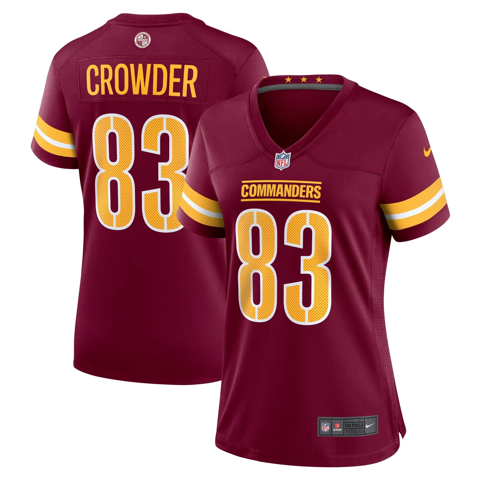 Jamison Crowder Washington Commanders  Women's  Game Jersey -  Burgundy