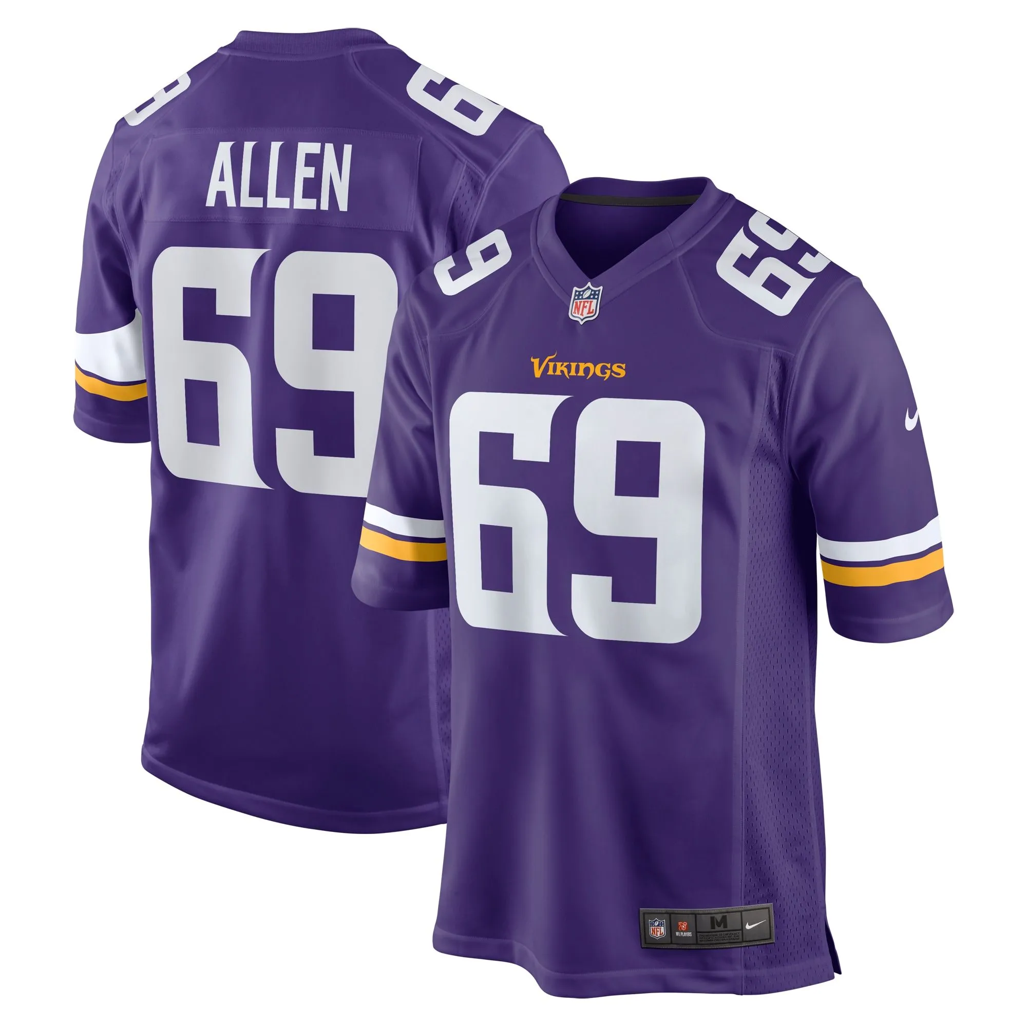 Jared Allen Minnesota Vikings  Retired Player Game Jersey - Purple