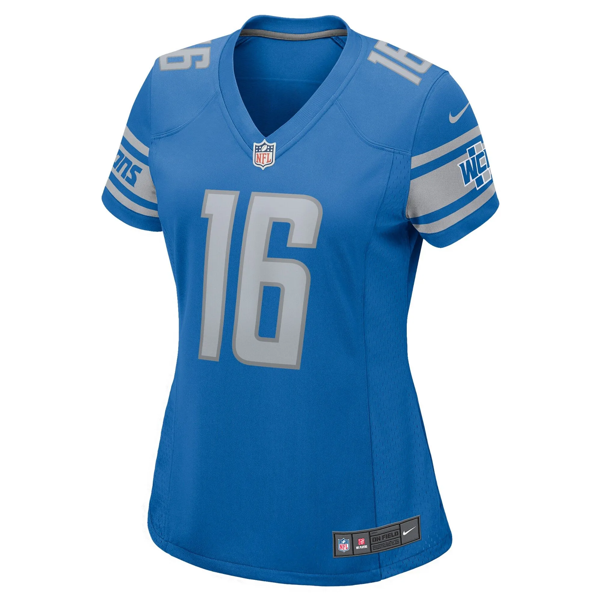 Jared Goff Detroit Lions  Women's Player Game Jersey - Blue