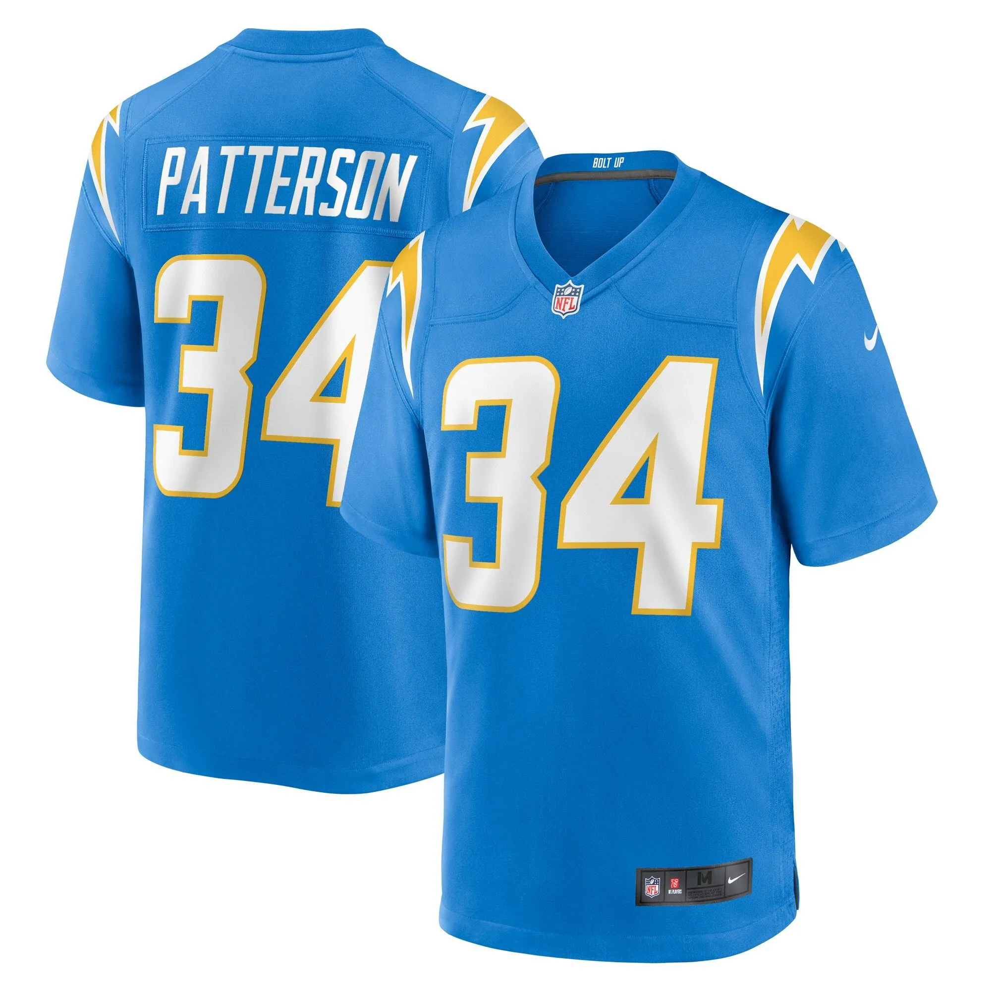 Jaret Patterson Los Angeles Chargers  Team Game Jersey -  Powder Blue