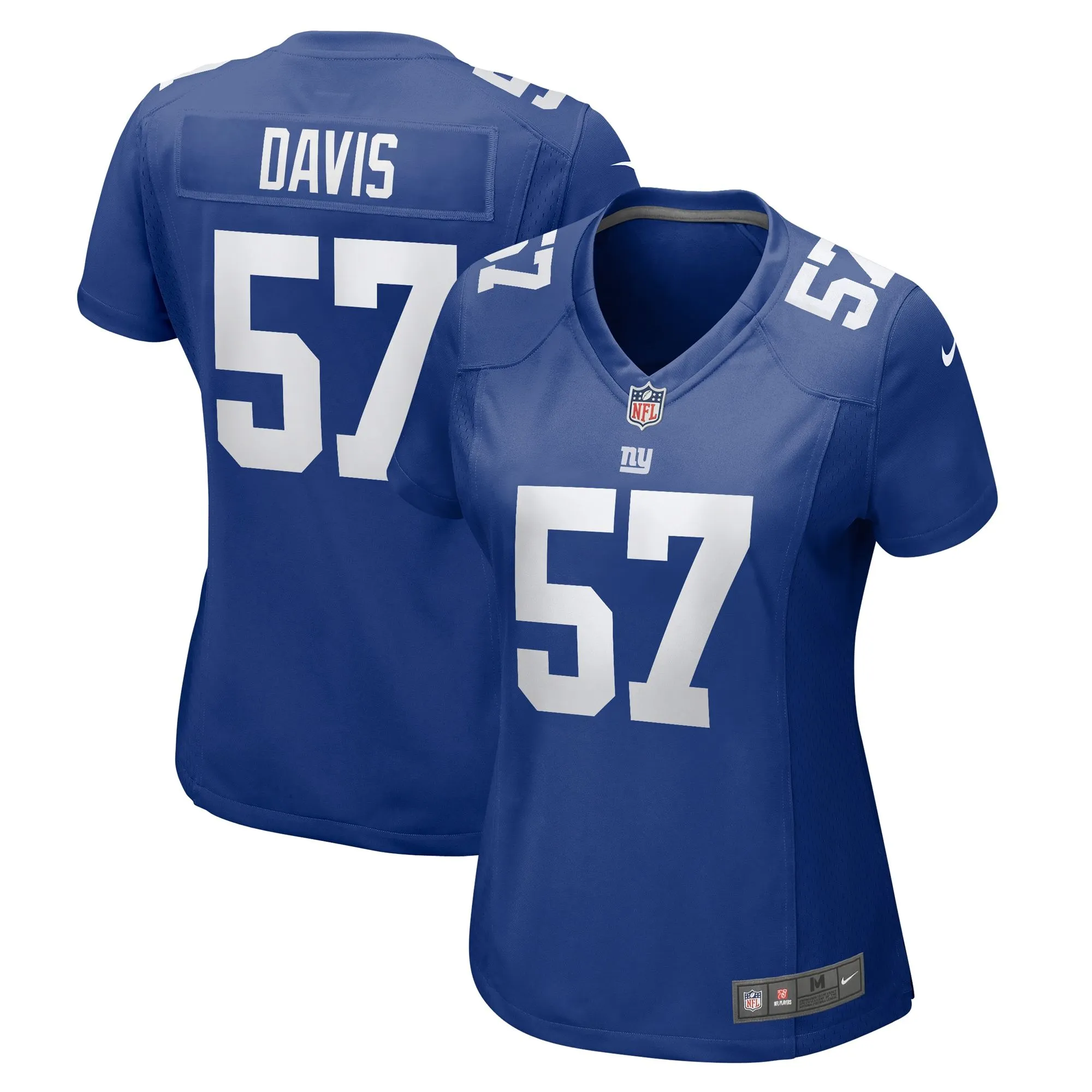 Jarrad Davis New York Giants  Women's Team Game Jersey -  Royal