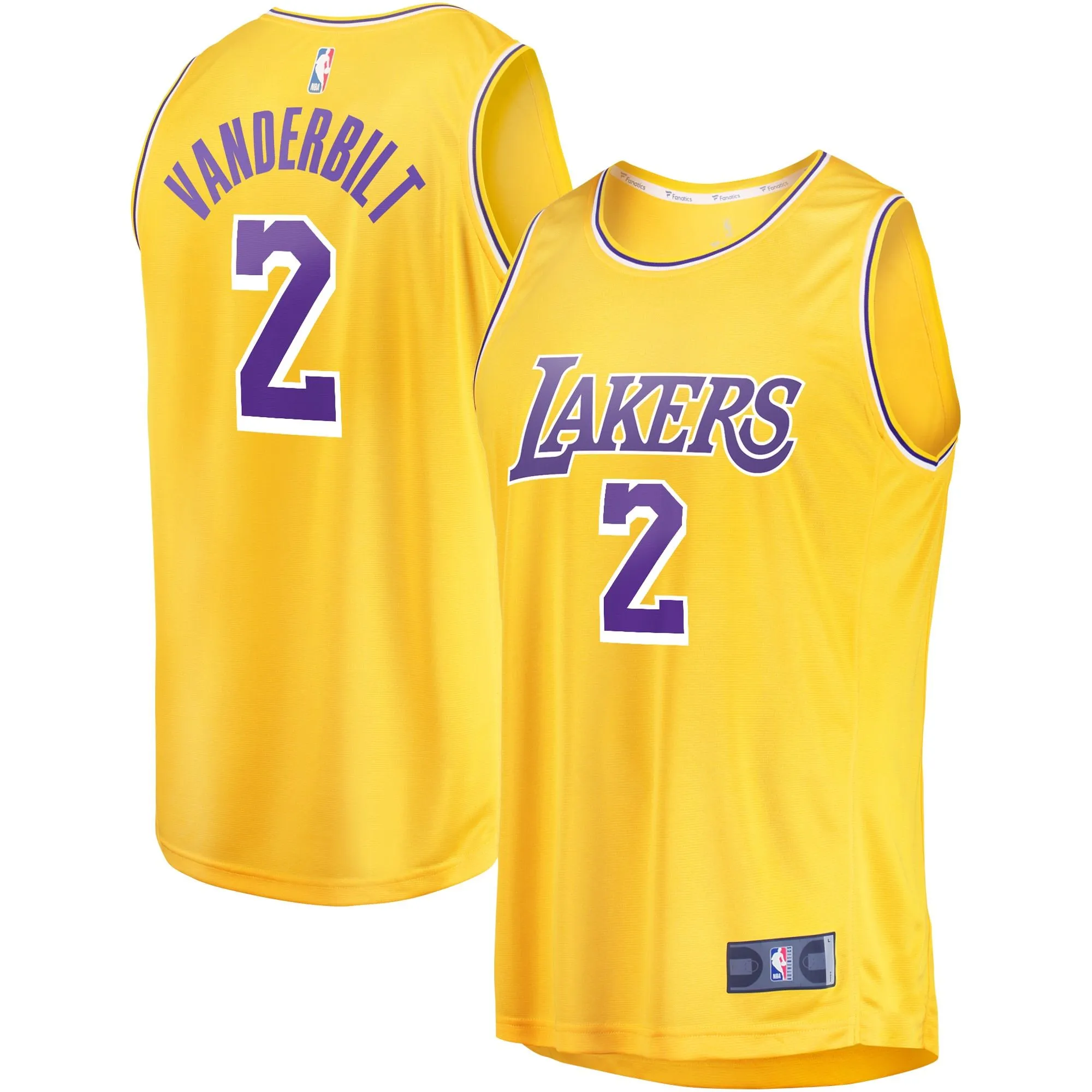 Jarred Vanderbilt Los Angeles Lakers Fanatics Branded Youth Fast Break Player Jersey - Icon Edition - Gold