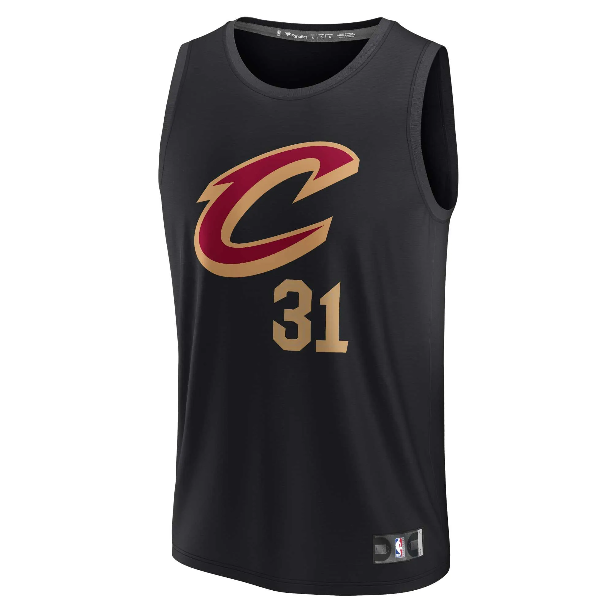 Jarrett Allen Cleveland Cavaliers Fanatics Branded Youth Fast Break Player Jersey - Black - Statement Edition