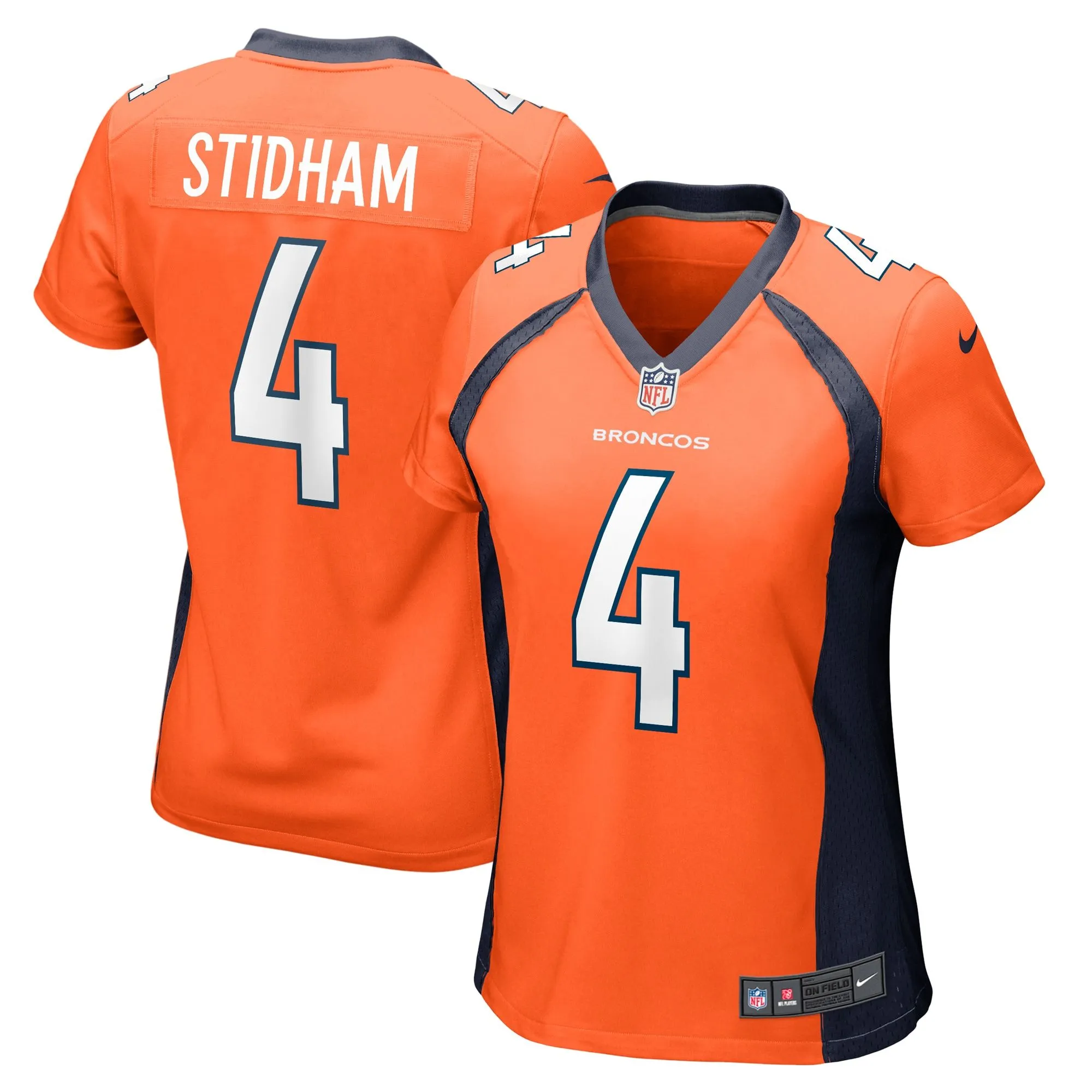 Jarrett Stidham Denver Broncos  Women's Game Player Jersey - Orange