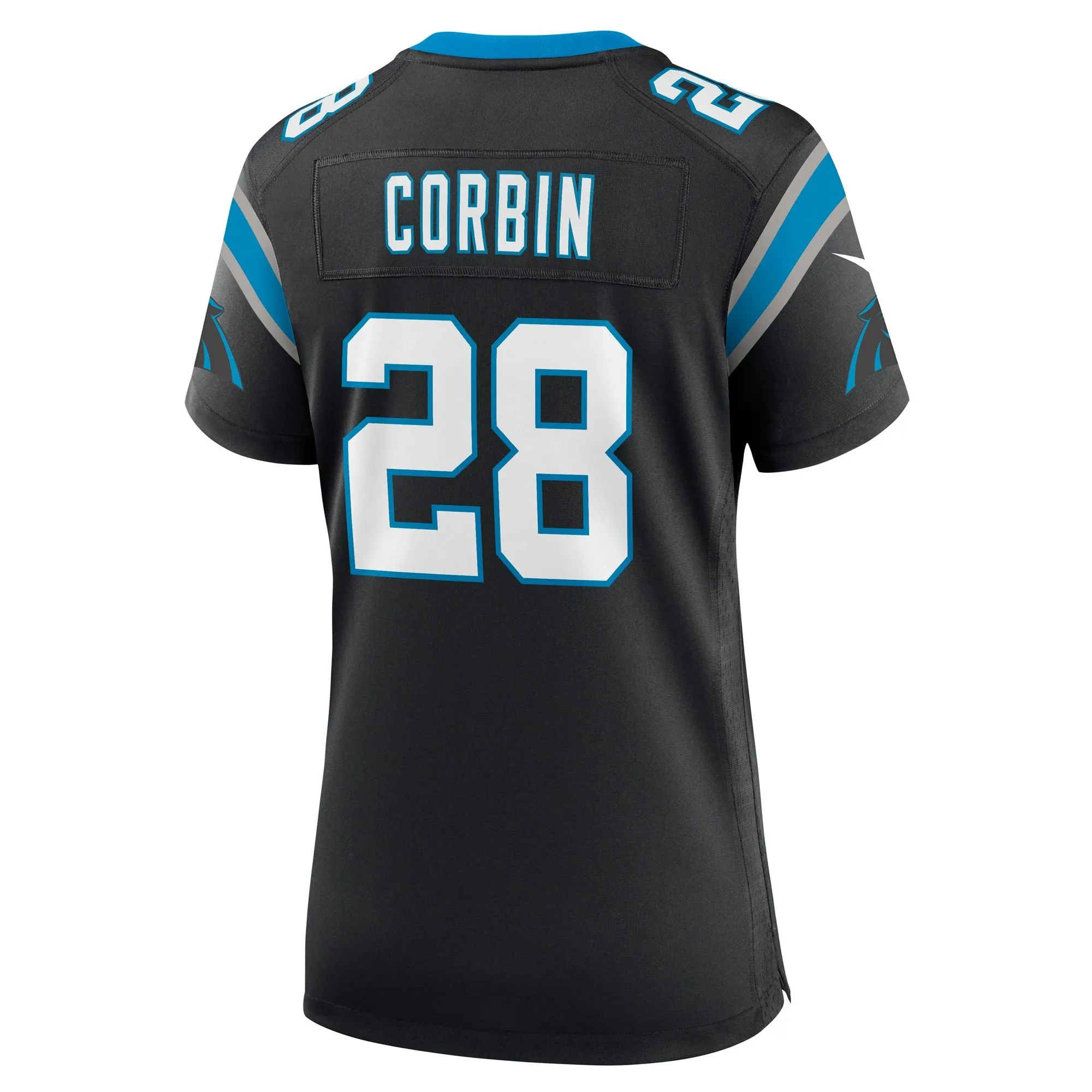 Jashaun Corbin Carolina Panthers  Women's Team Game Jersey -  Black