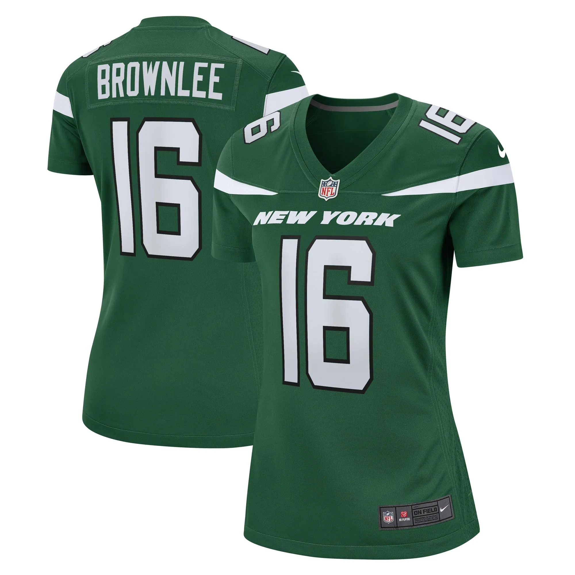 Jason Brownlee New York Jets  Women's  Game Jersey - Gotham Green