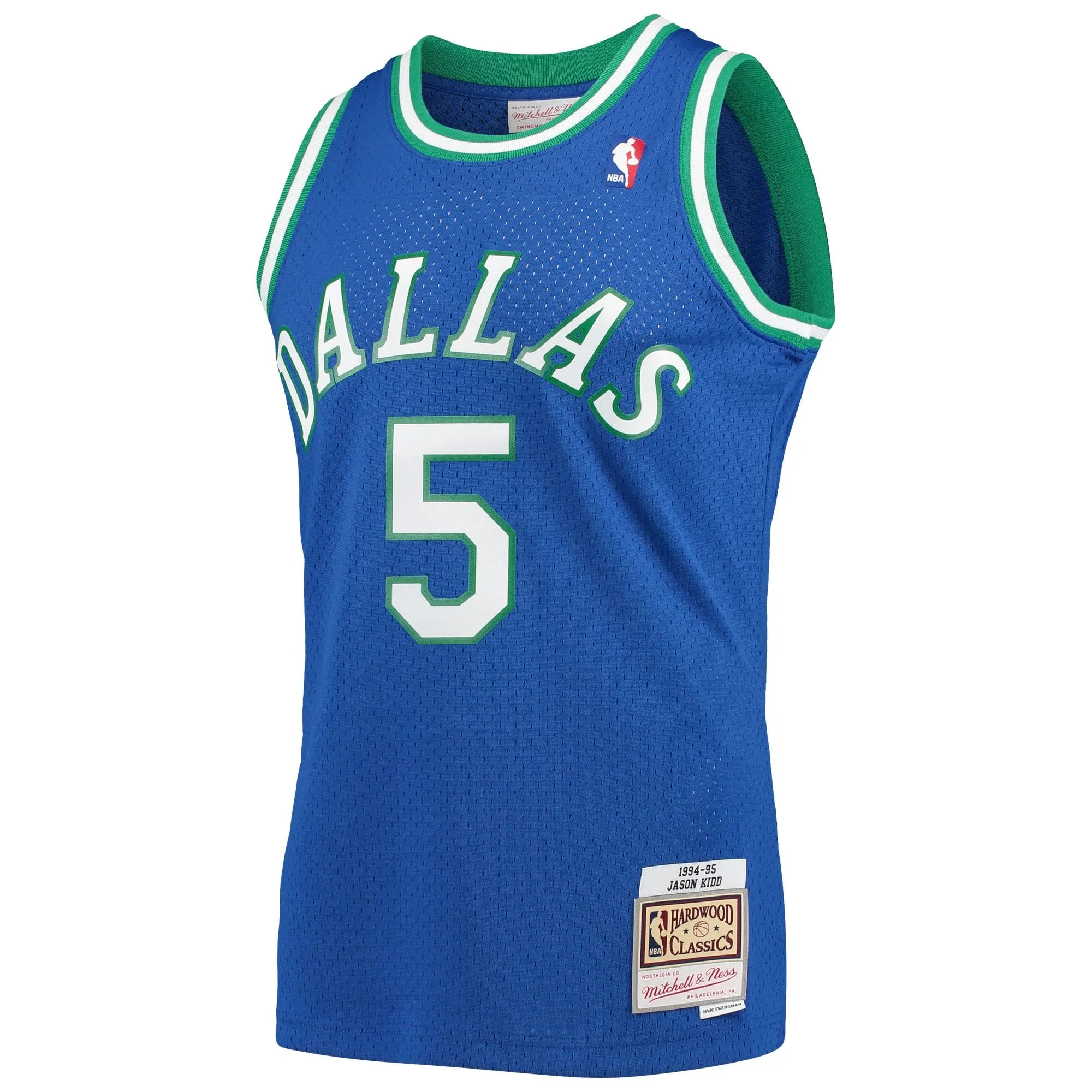 Jason Kidd Dallas Mavericks Mitchell & Ness 1994/95 Hardwood Classics Swingman Jersey - Blue