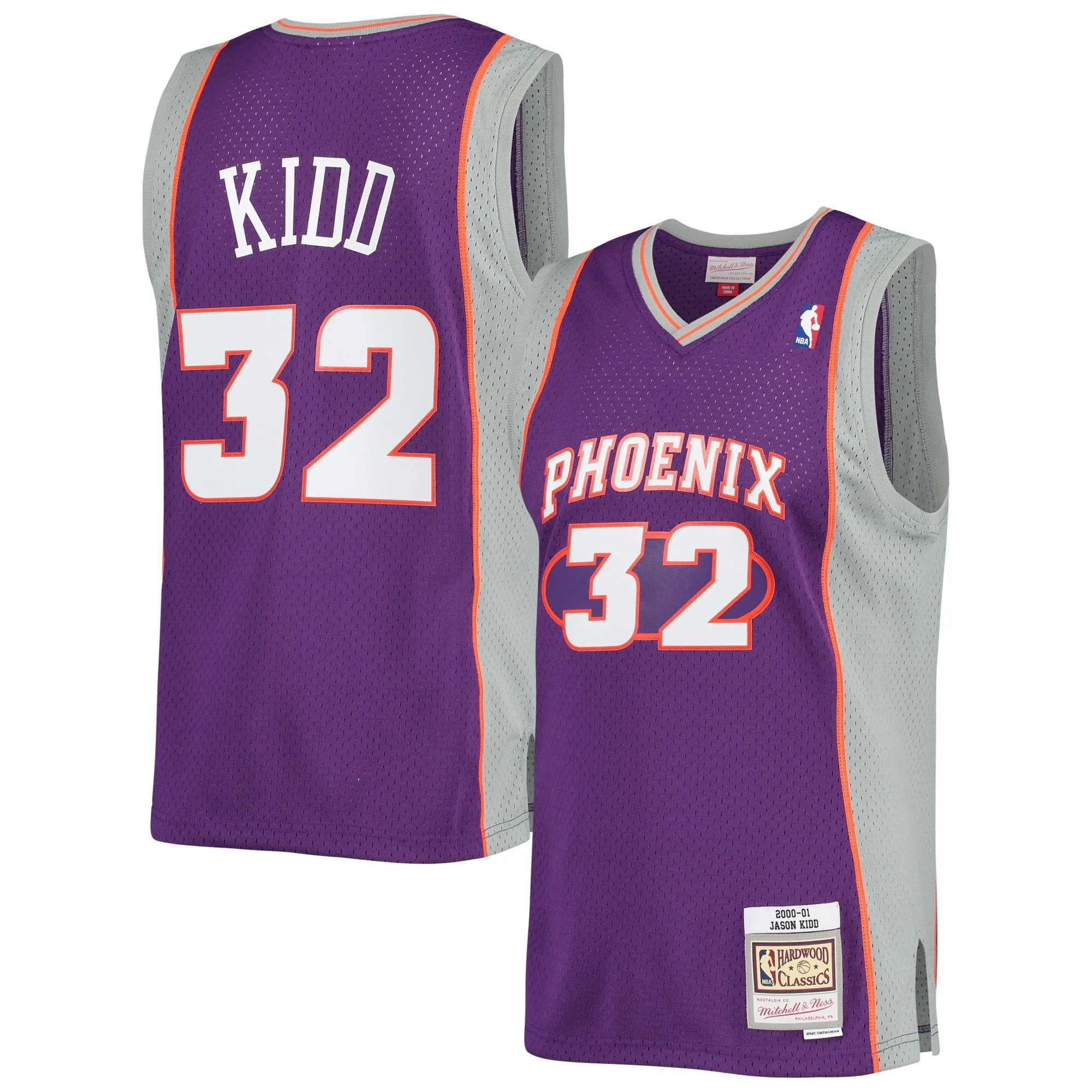 Jason Kidd Phoenix Suns Mitchell & Ness 2001/02 Hardwood Classics Swingman Jersey - Purple