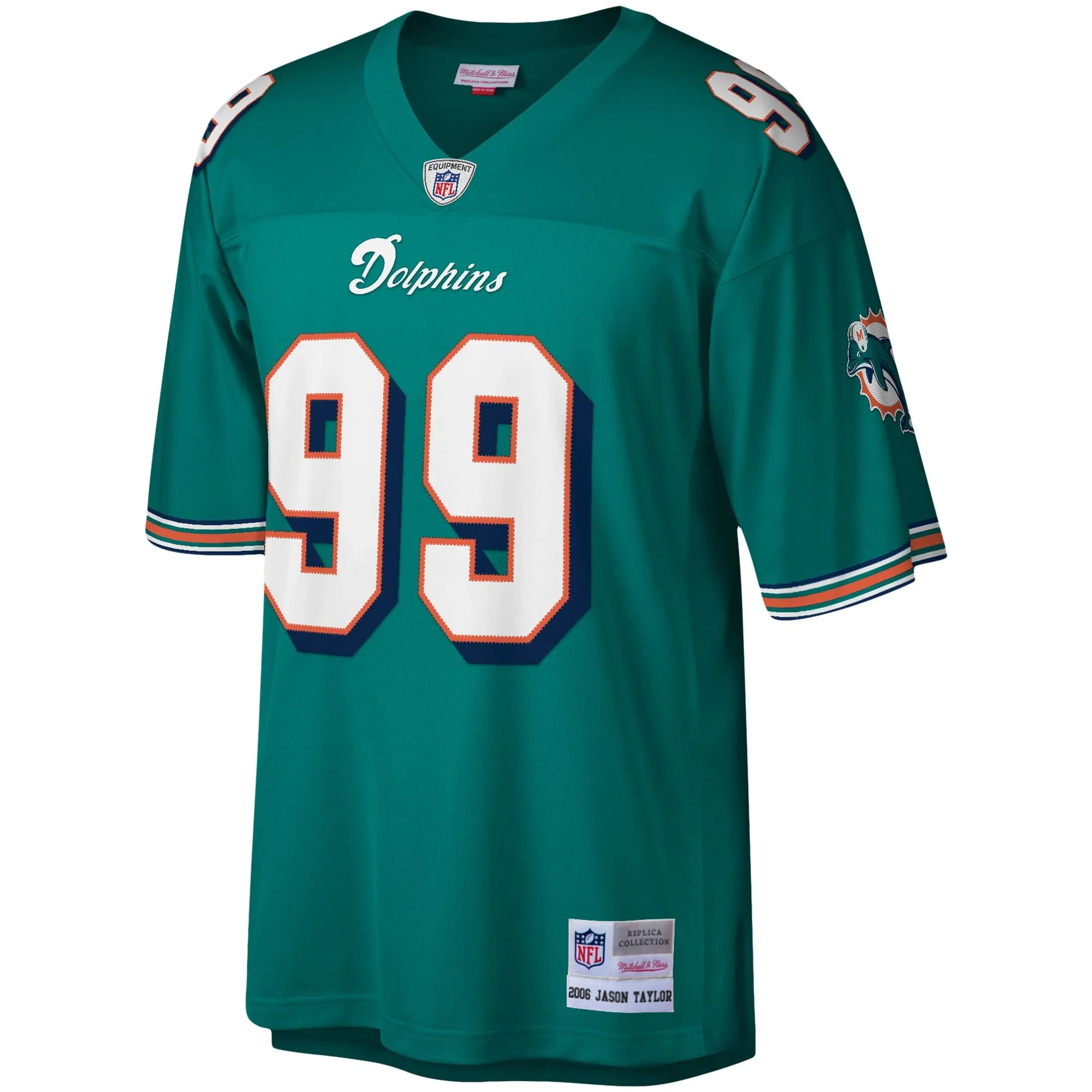 Jason Taylor Miami Dolphins Mitchell & Ness Legacy Replica Jersey - Aqua