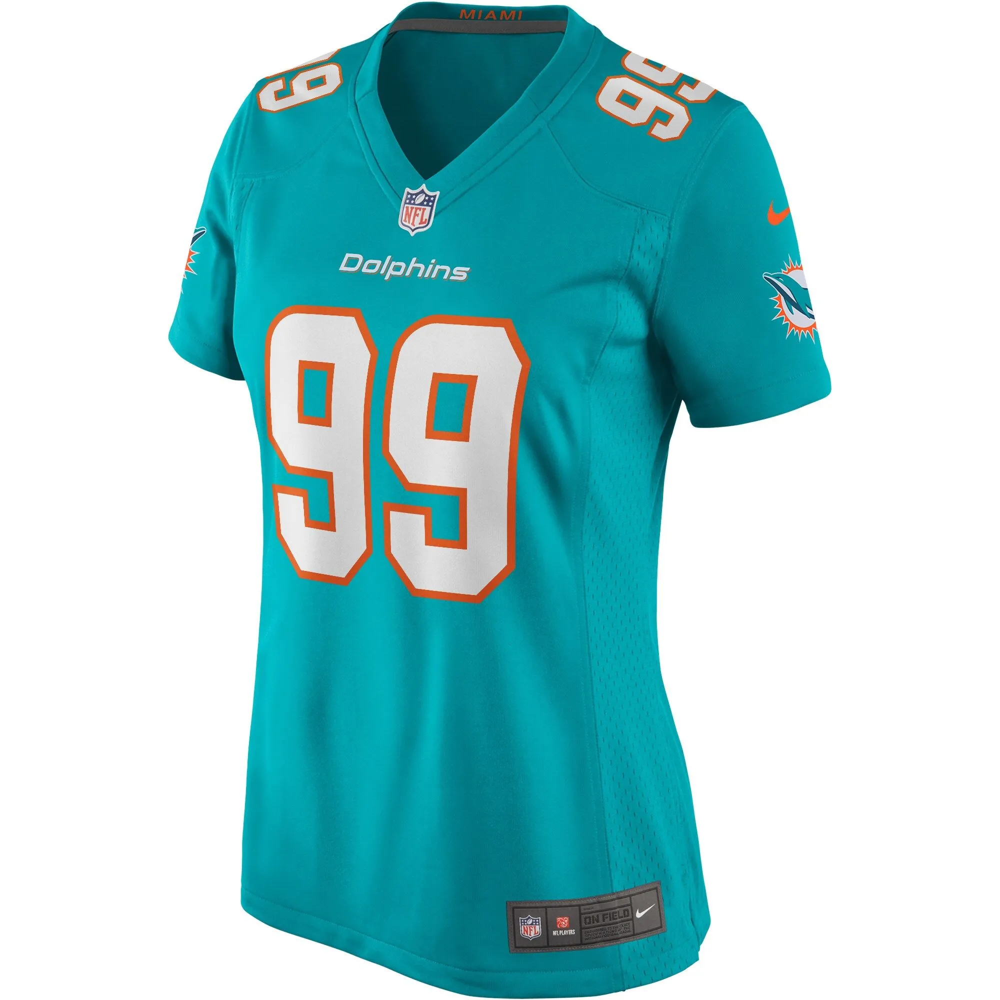 Jason Taylor Miami Dolphins  Women's Game Retired Player Jersey - Aqua