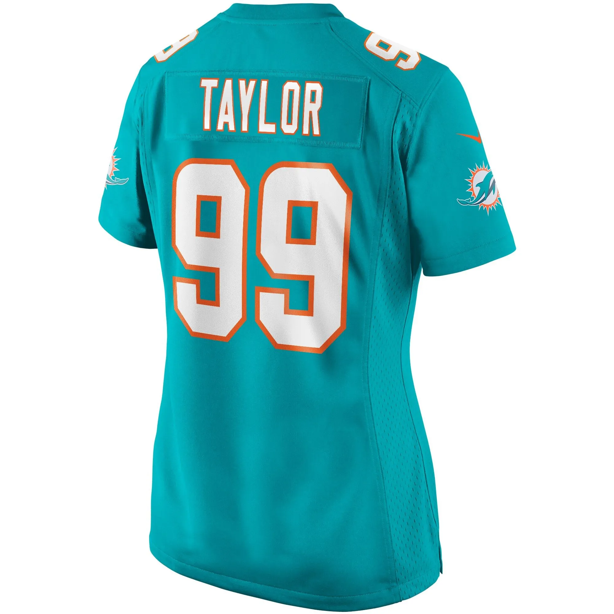 Jason Taylor Miami Dolphins  Women's Game Retired Player Jersey - Aqua