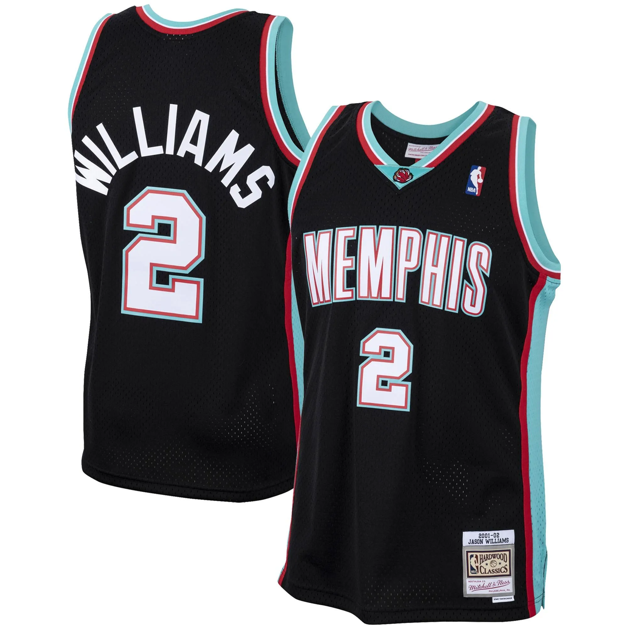 Jason Williams Memphis Grizzlies Mitchell & Ness 2001/02 Hardwood Classics Swingman Jersey - Black