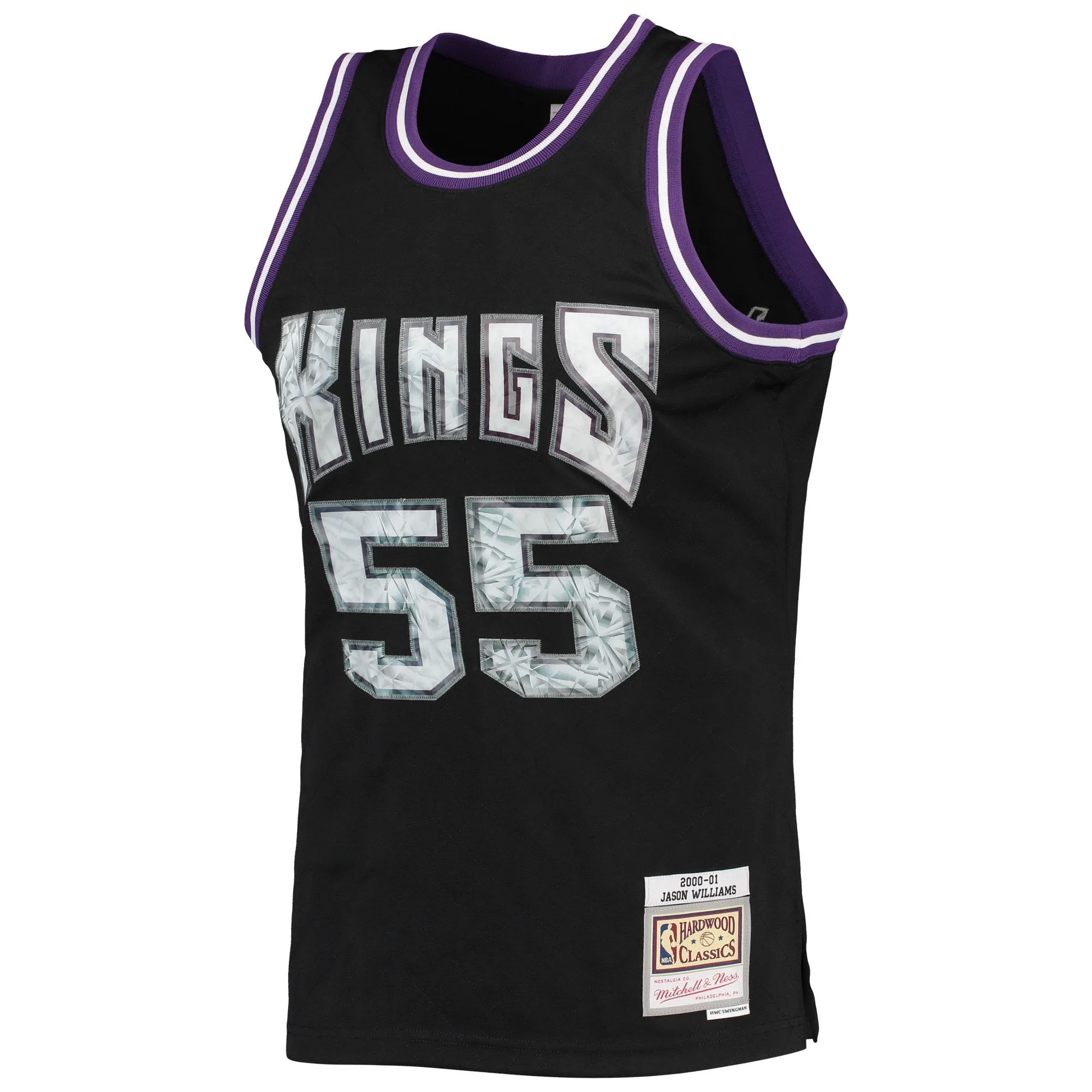 Jason Williams Sacramento Kings Mitchell & Ness 2000/01 Hardwood Classics NBA 75th Anniversary Diamond Swingman Jersey - Black