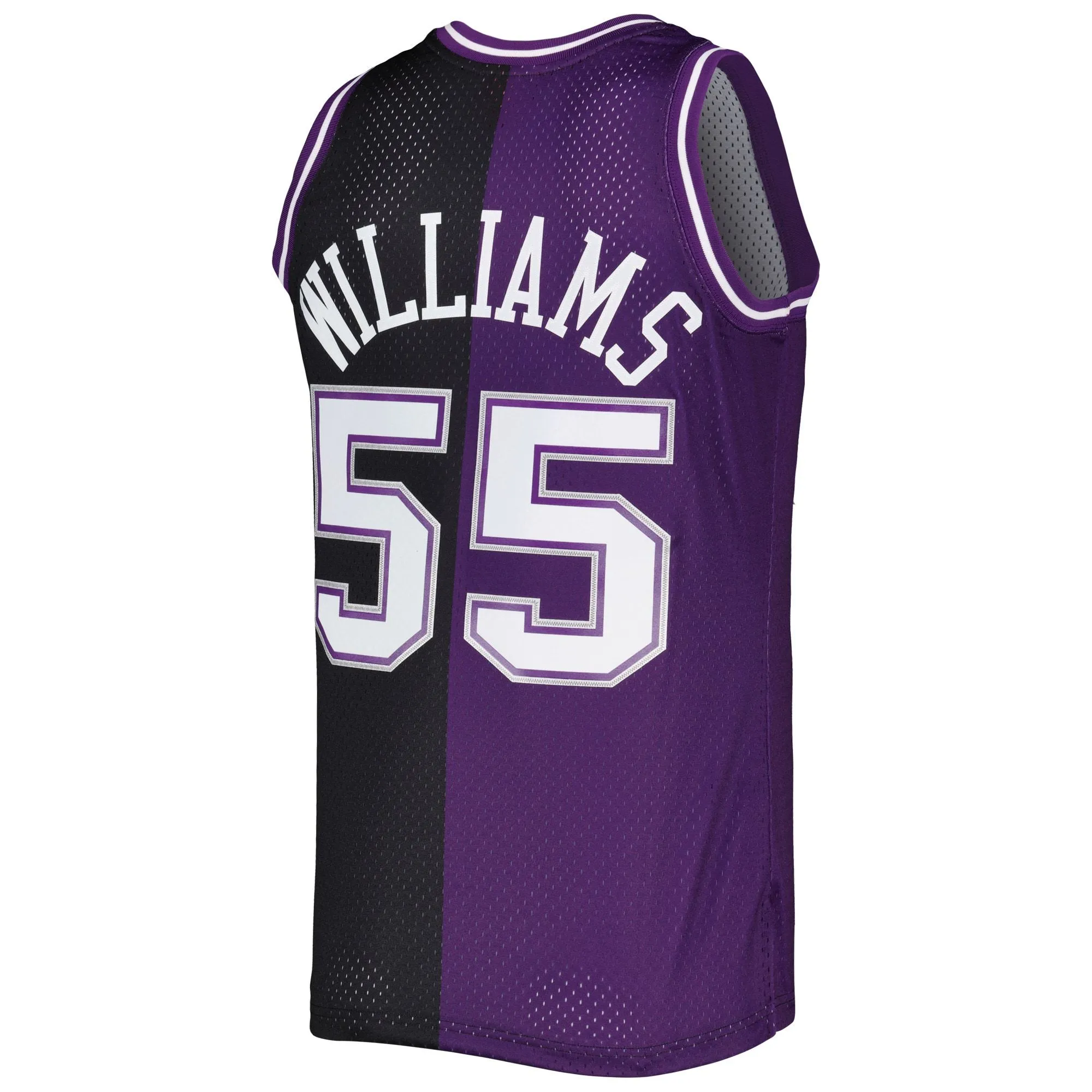 Jason Williams Sacramento Kings Mitchell & Ness Hardwood Classics 2000/01 Split Swingman Jersey - Purple/Black