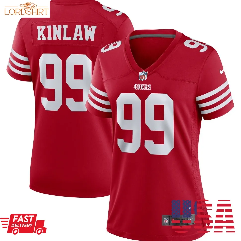 Javon Kinlaw San Francisco 49Ers  Women's Player Jersey   Scarlet