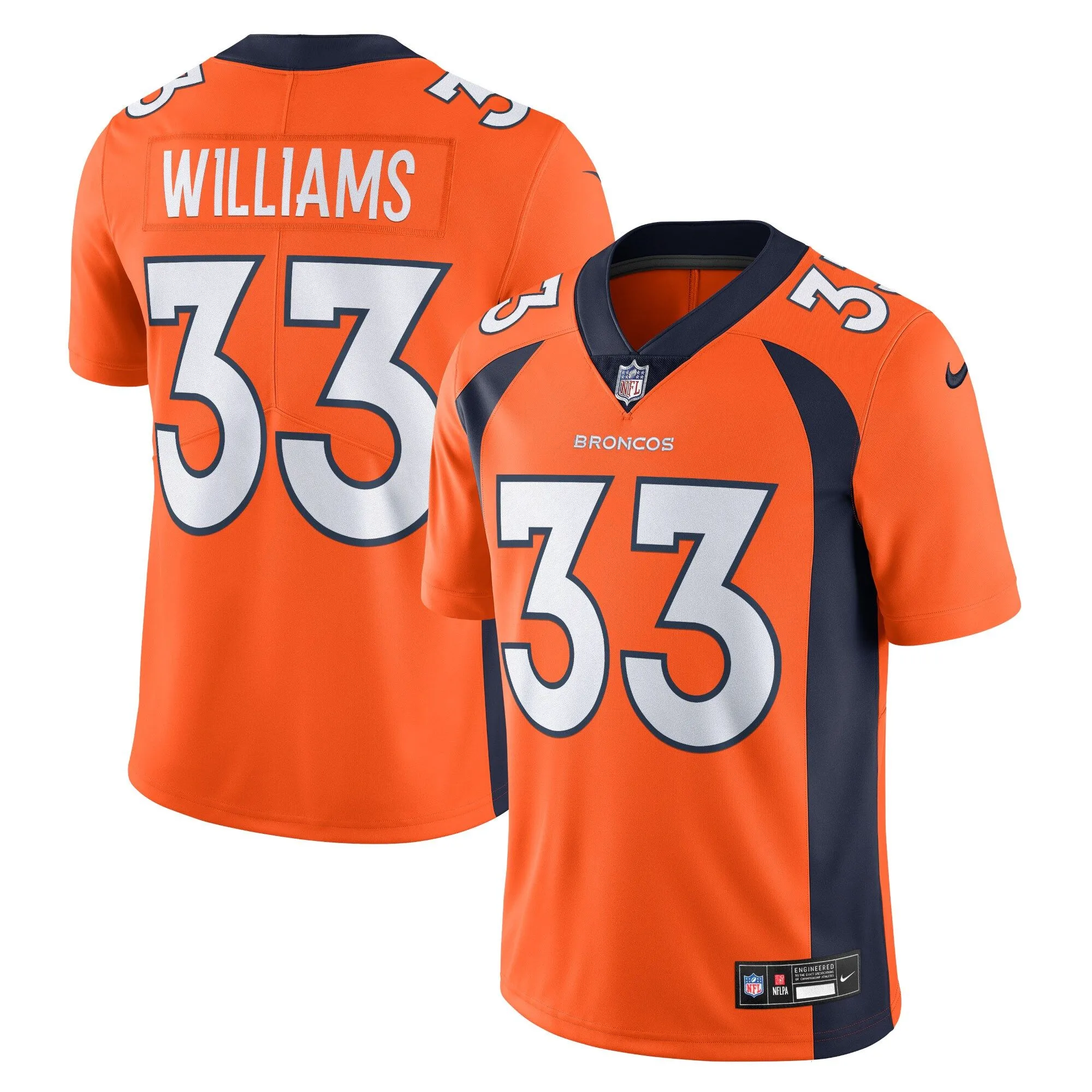 Javonte Williams Denver Broncos   Vapor Untouchable Limited Jersey - Orange